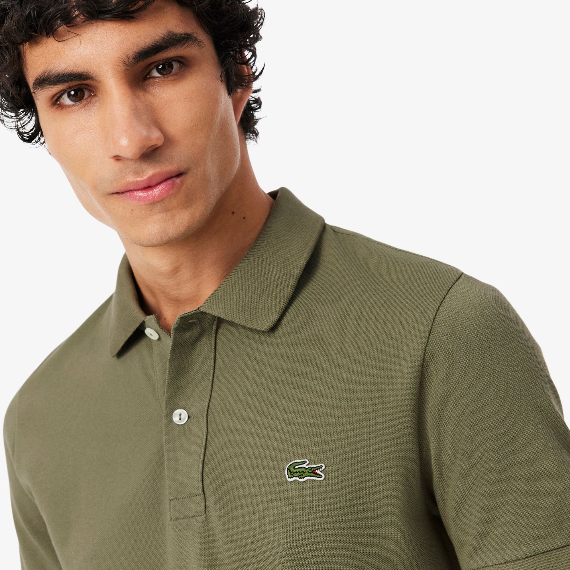 Lacoste L.12.12 Erkek Slim Fit Haki Polo görsel 2