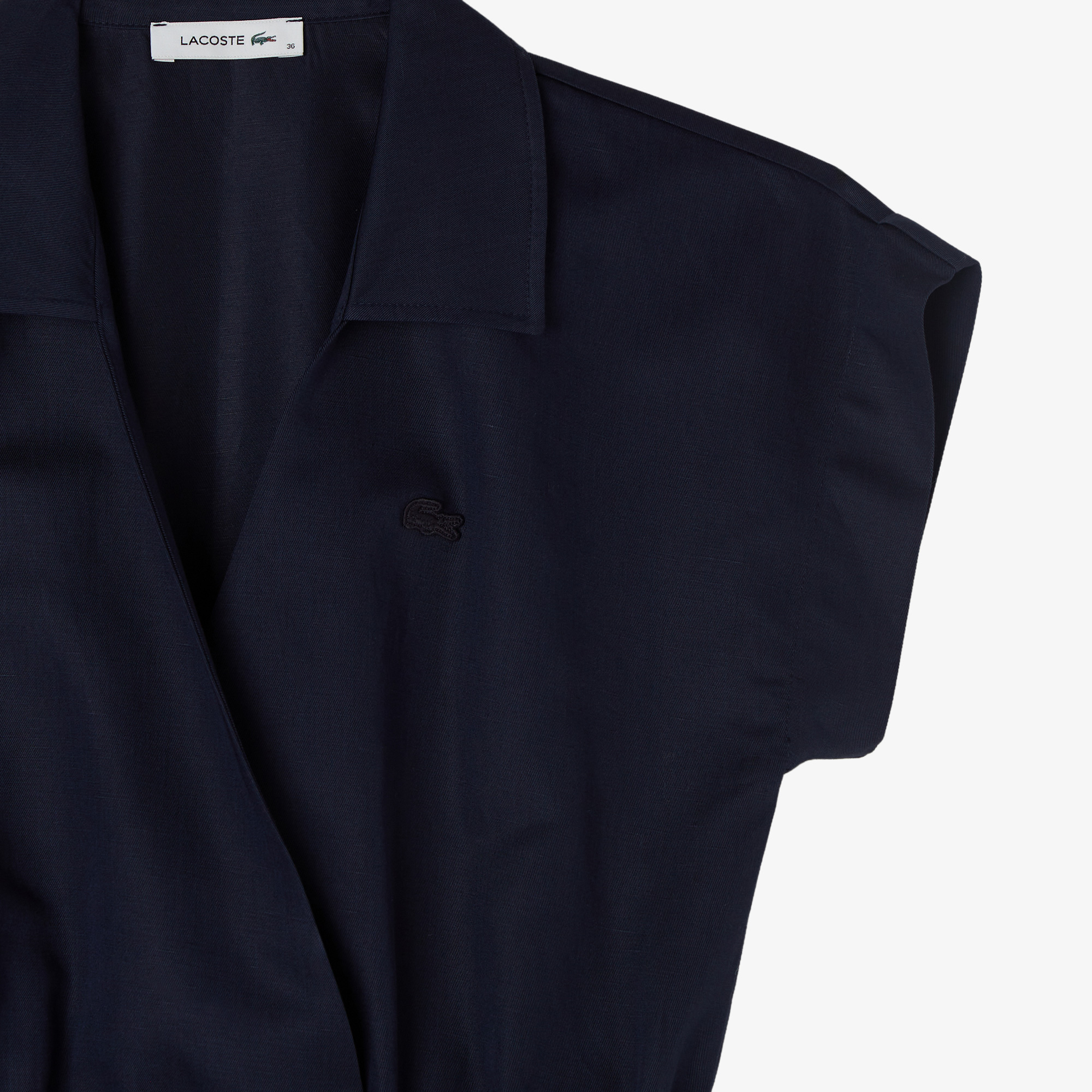 Lacoste Kadın Flare Fit Kısa Kollu Polo Yaka Lacivert Elbise görsel 4