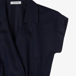 Kadın Flare Fit Kısa Kollu Polo Yaka Lacivert Elbise Lacivert