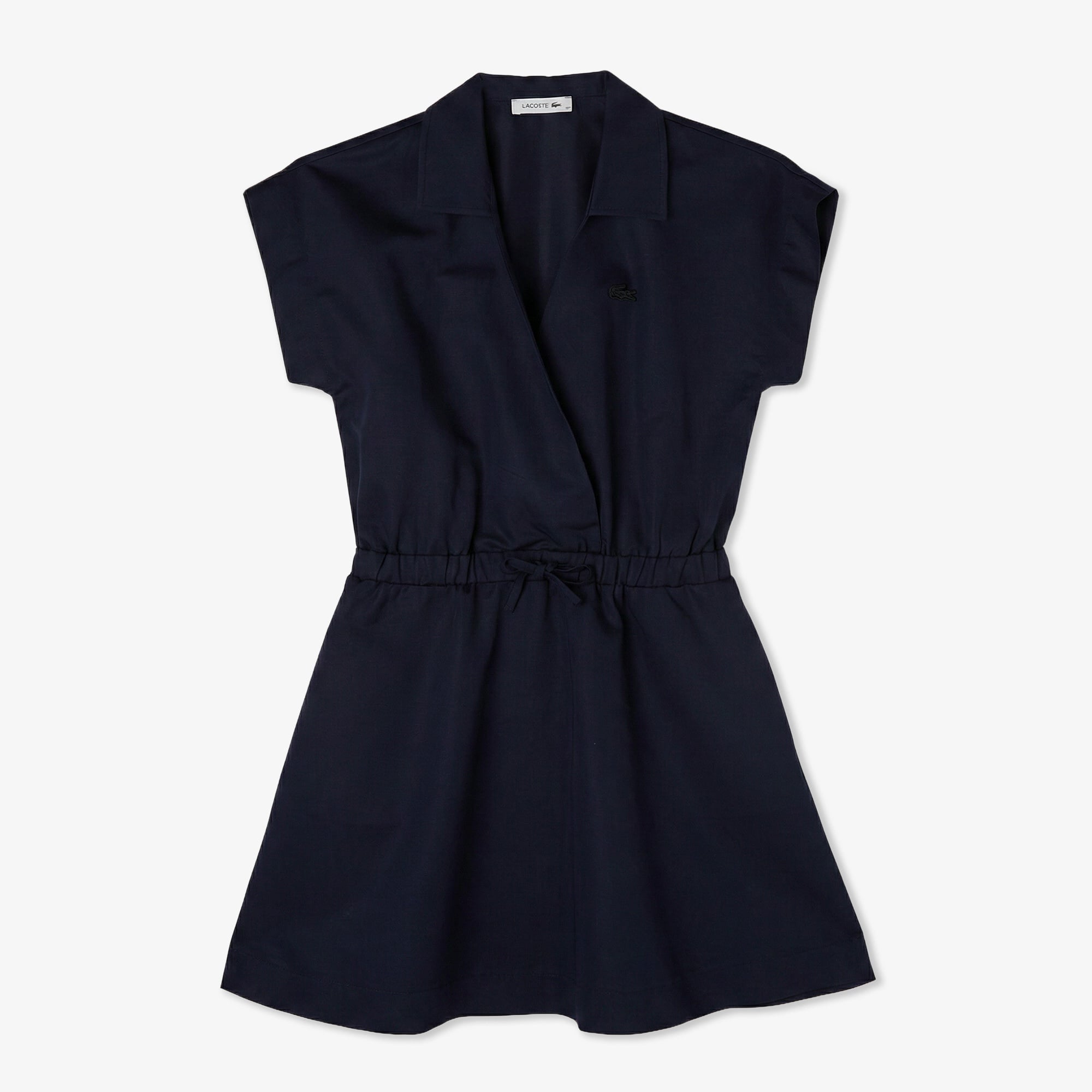 Kadın Flare Fit Kısa Kollu Polo Yaka Lacivert Elbise