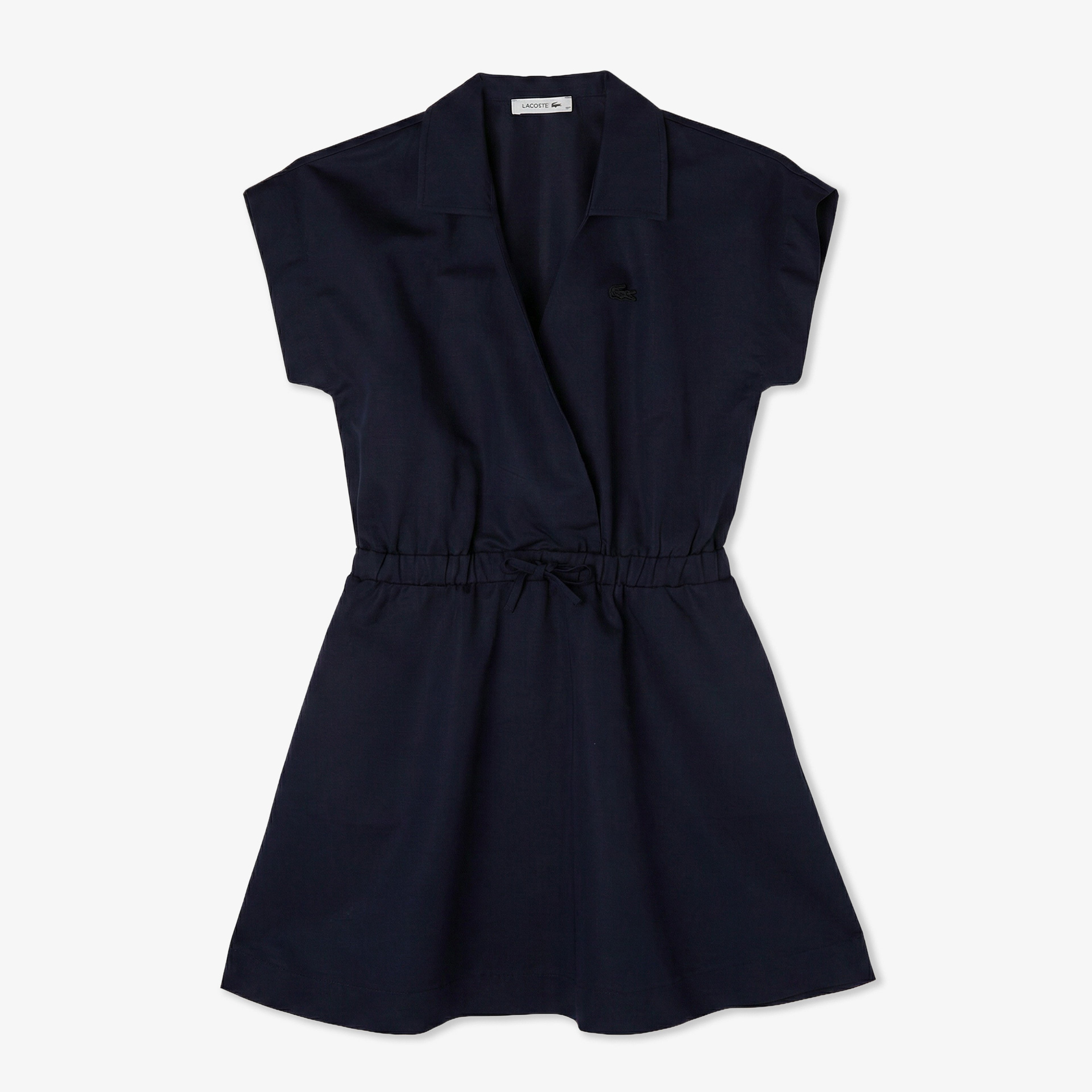 Kadın Flare Fit Kısa Kollu Polo Yaka Lacivert Elbise Kadın Flare Fit Kısa Kollu Polo Yaka Lacivert Elbise