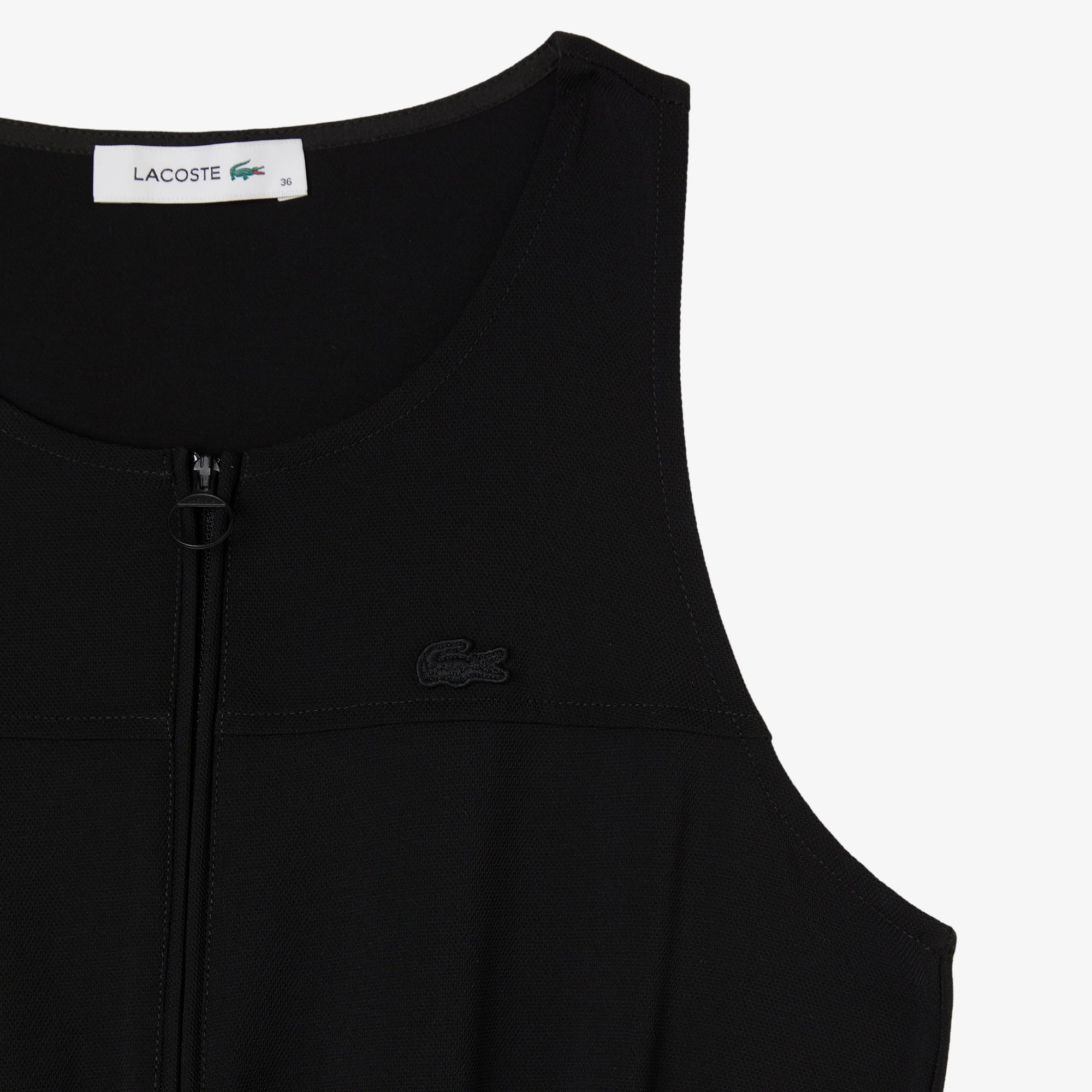 Kadın Flare Fit Kolsuz Bisiklet Yaka Siyah Elbise