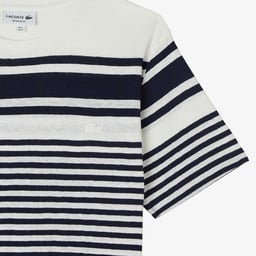 Erkek Regular Fit Bisiklet Yaka Çizgili Lacivert T-Shirt Lacivert