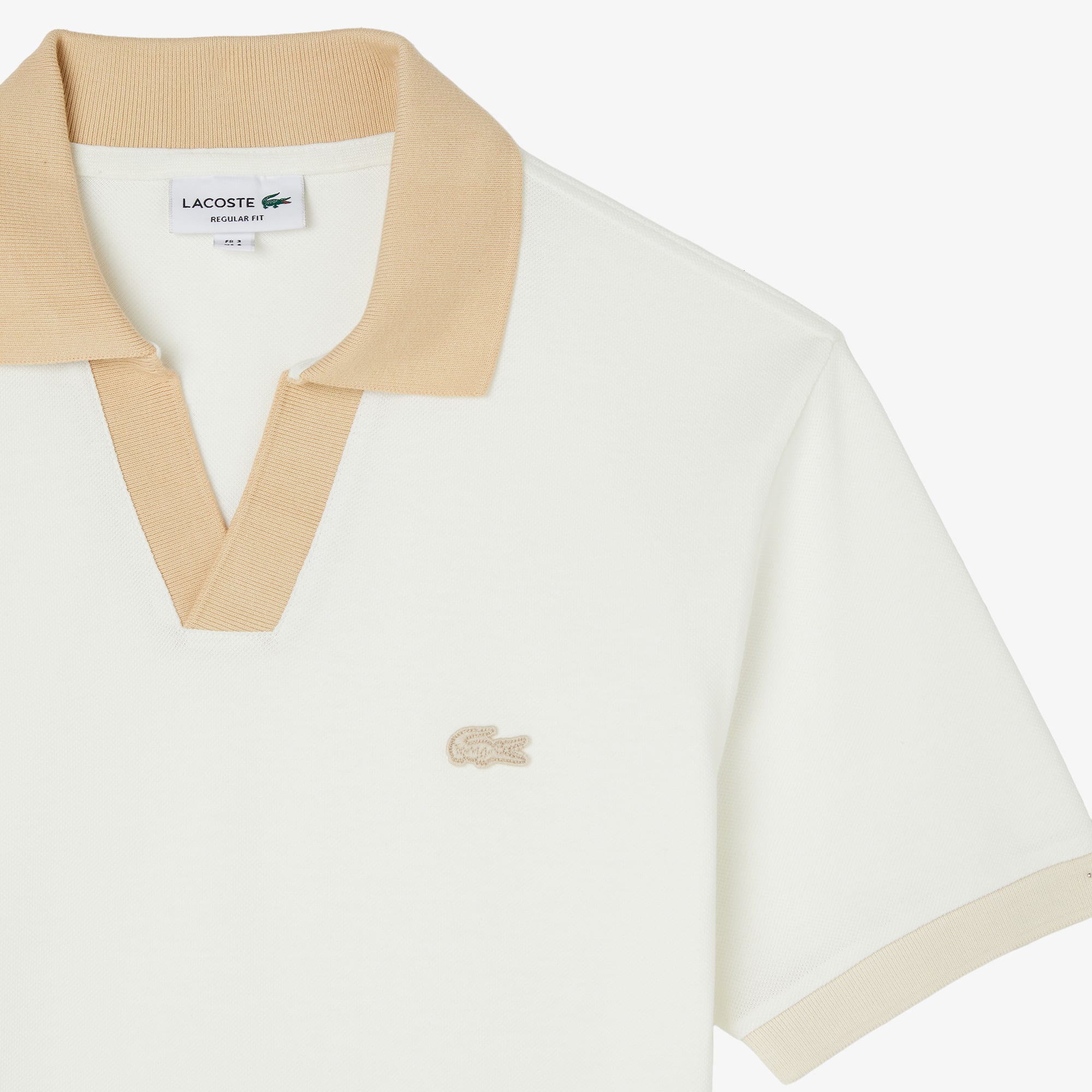 Lacoste Erkek Regular Fit Polo Yaka Krem Polo görsel 4