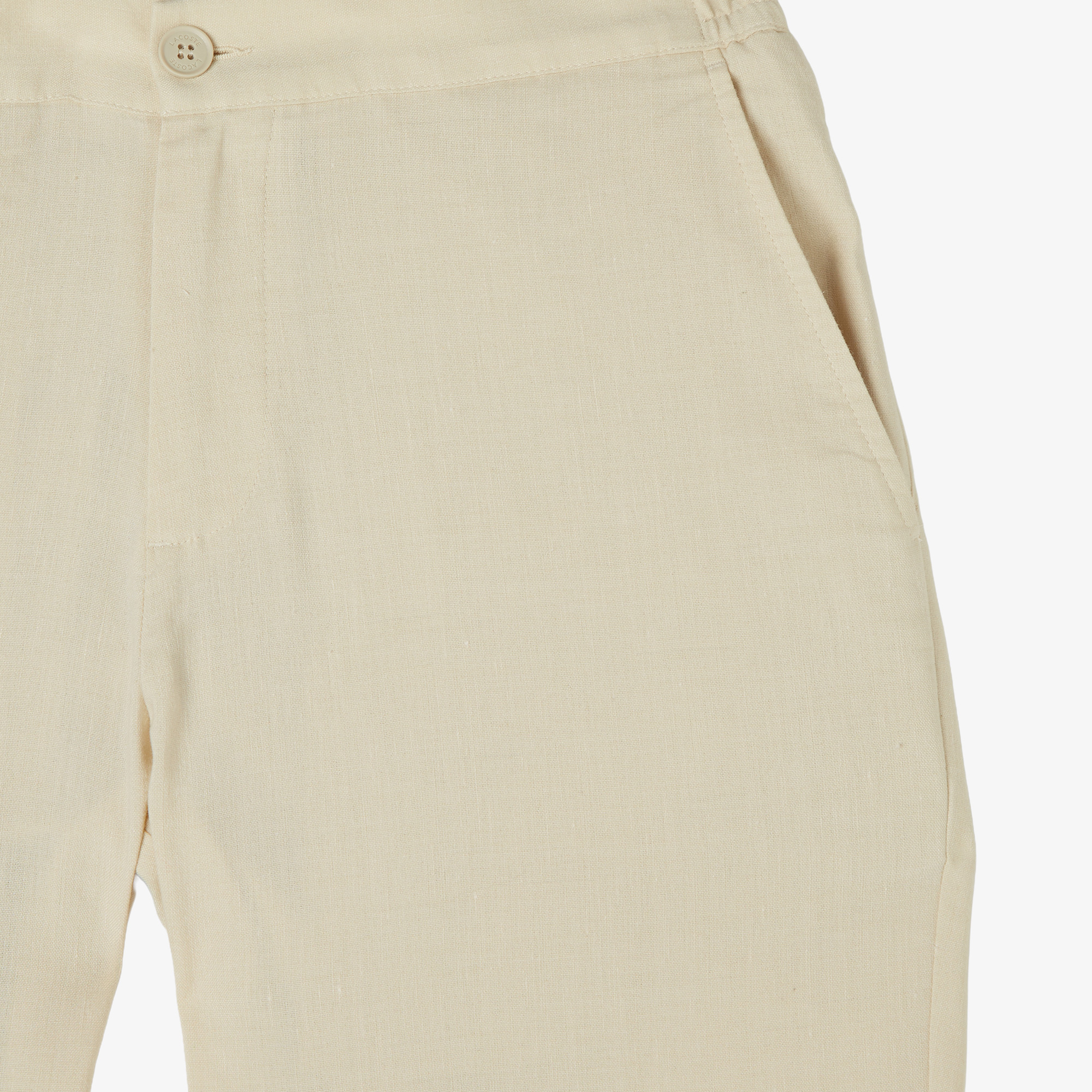 Lacoste Erkek Tapered Fit Krem Chino Pantolon görsel 4