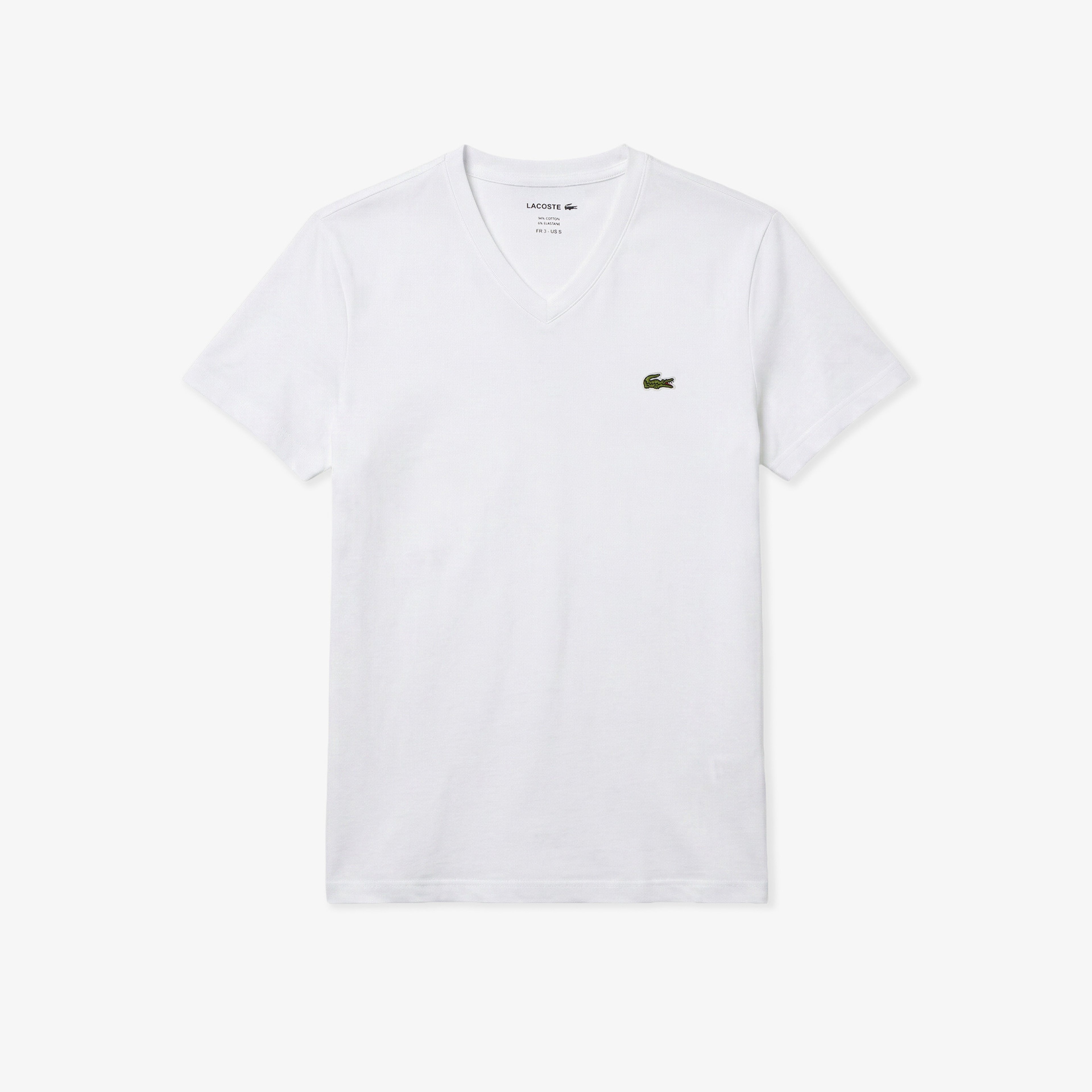 Erkek Slim Fit V Yaka Beyaz T-Shirt Erkek Slim Fit V Yaka Beyaz T-Shirt