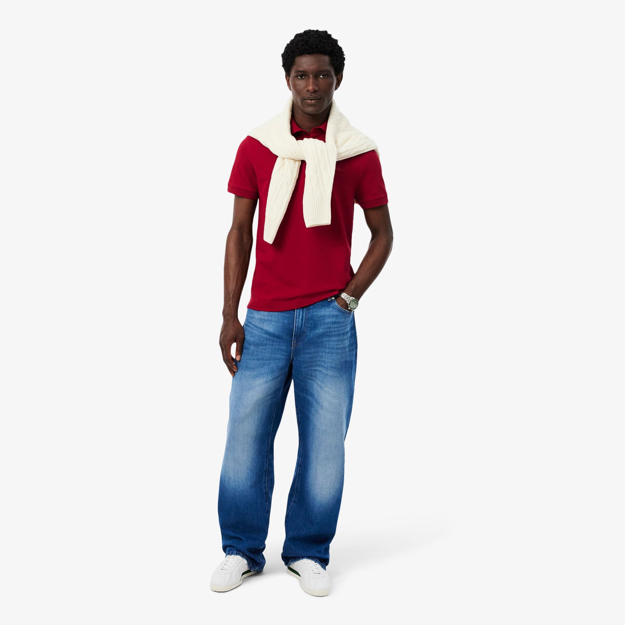 Lacoste Erkek Regular Fit Bordo Paris Polo görsel 4