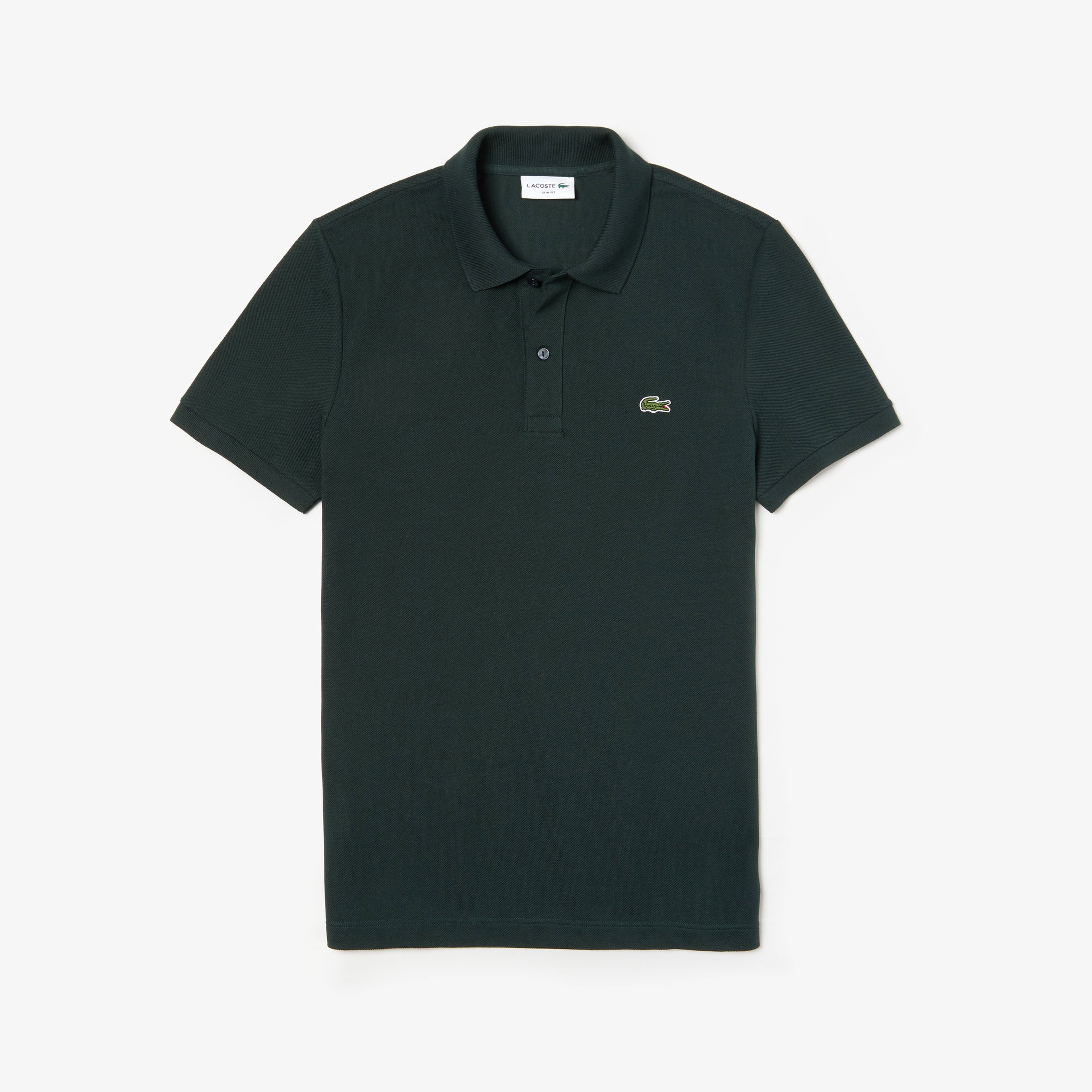 L.12.12 Erkek Slim Fit Koyu Yeşil Polo
