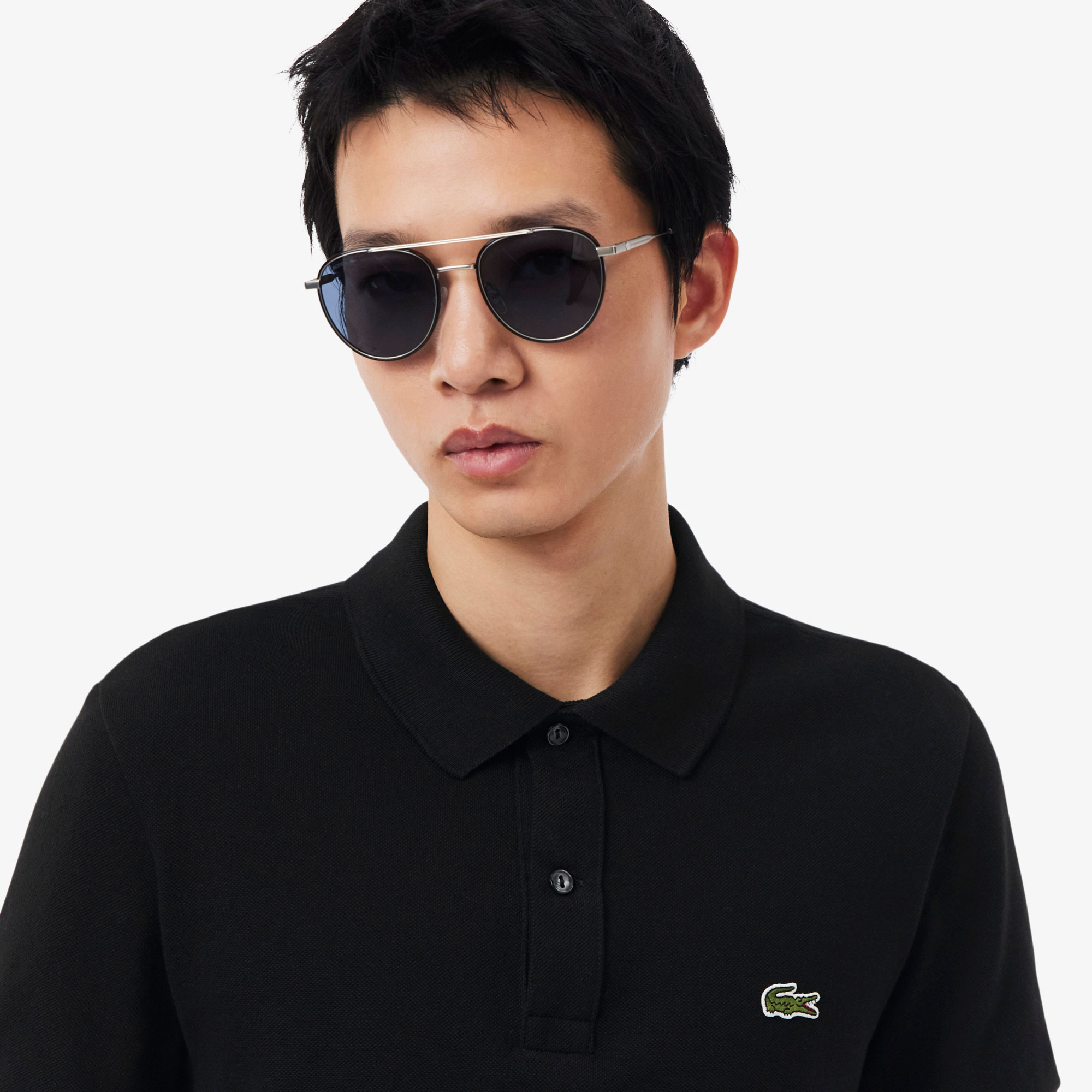 Lacoste L.12.12 Erkek Slim Fit Siyah Polo görsel 2