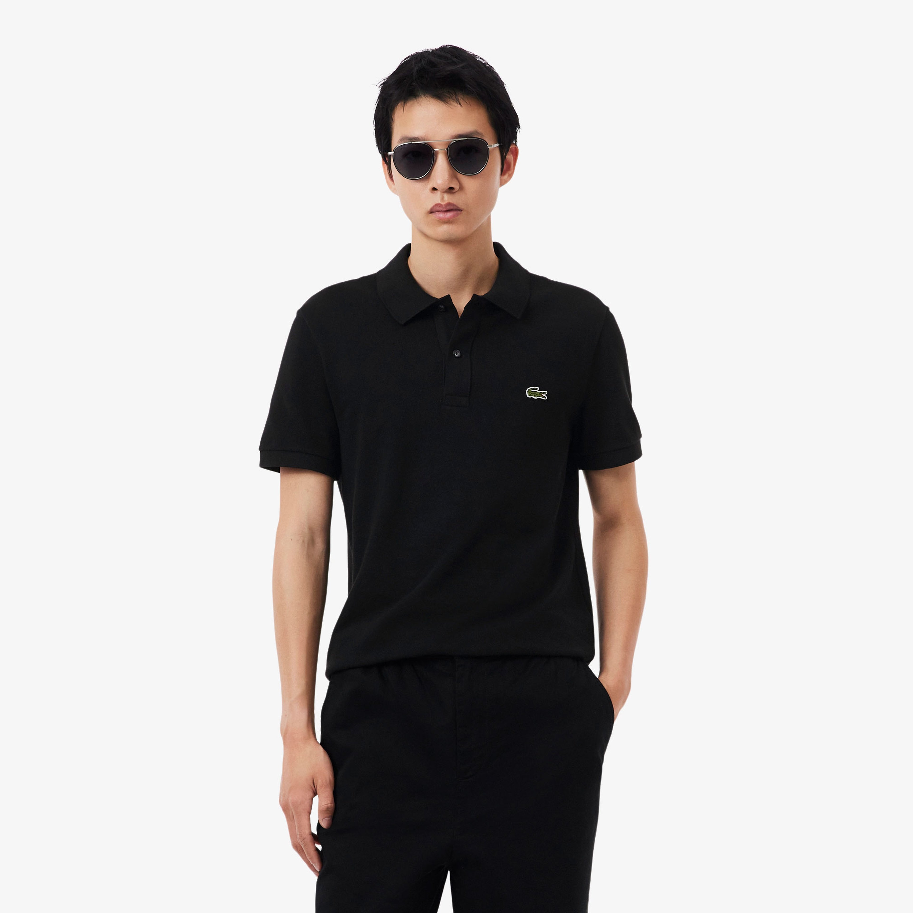 L.12.12 Erkek Slim Fit Siyah Polo L.12.12 Erkek Slim Fit Siyah Polo