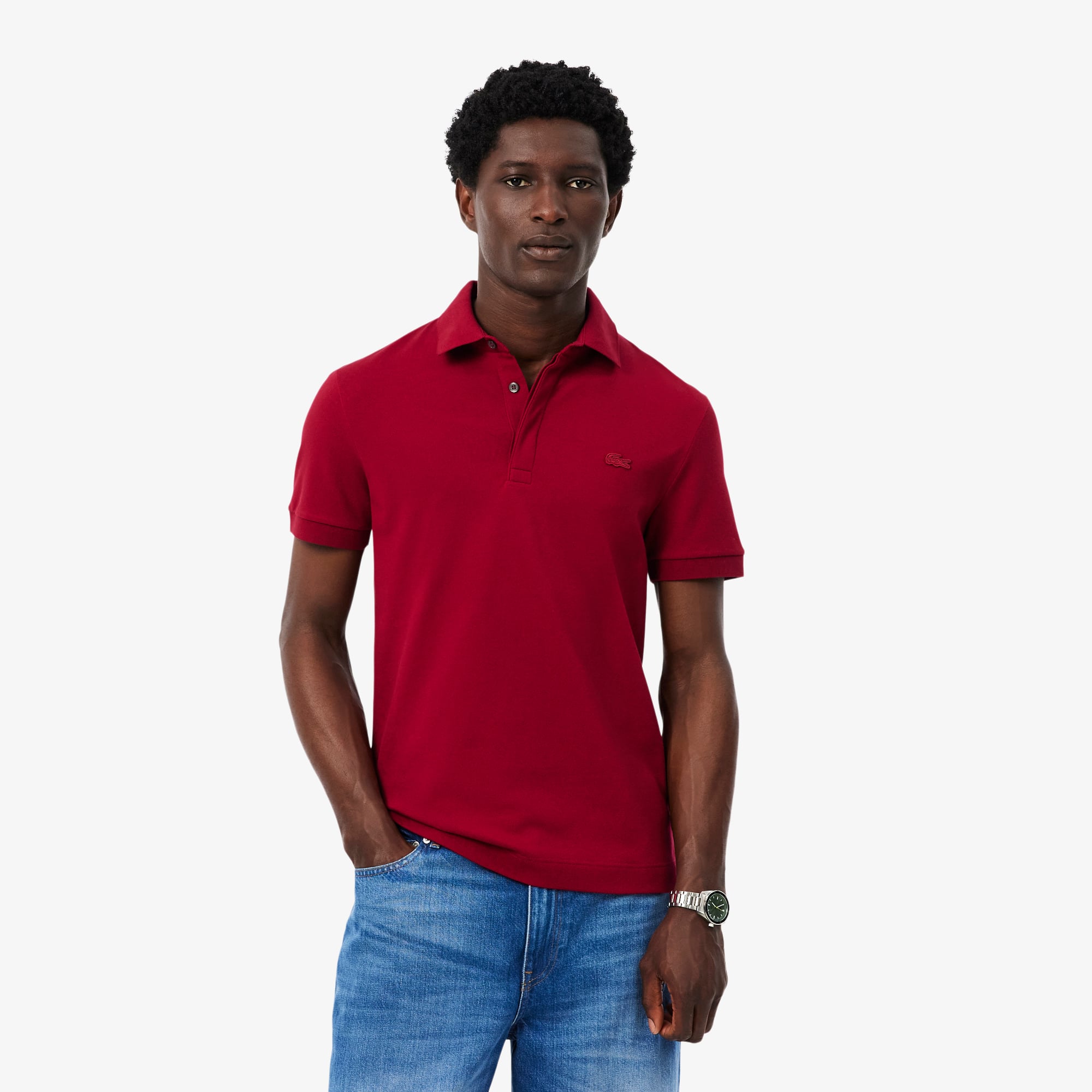 Lacoste Erkek Regular Fit Bordo Paris Polo