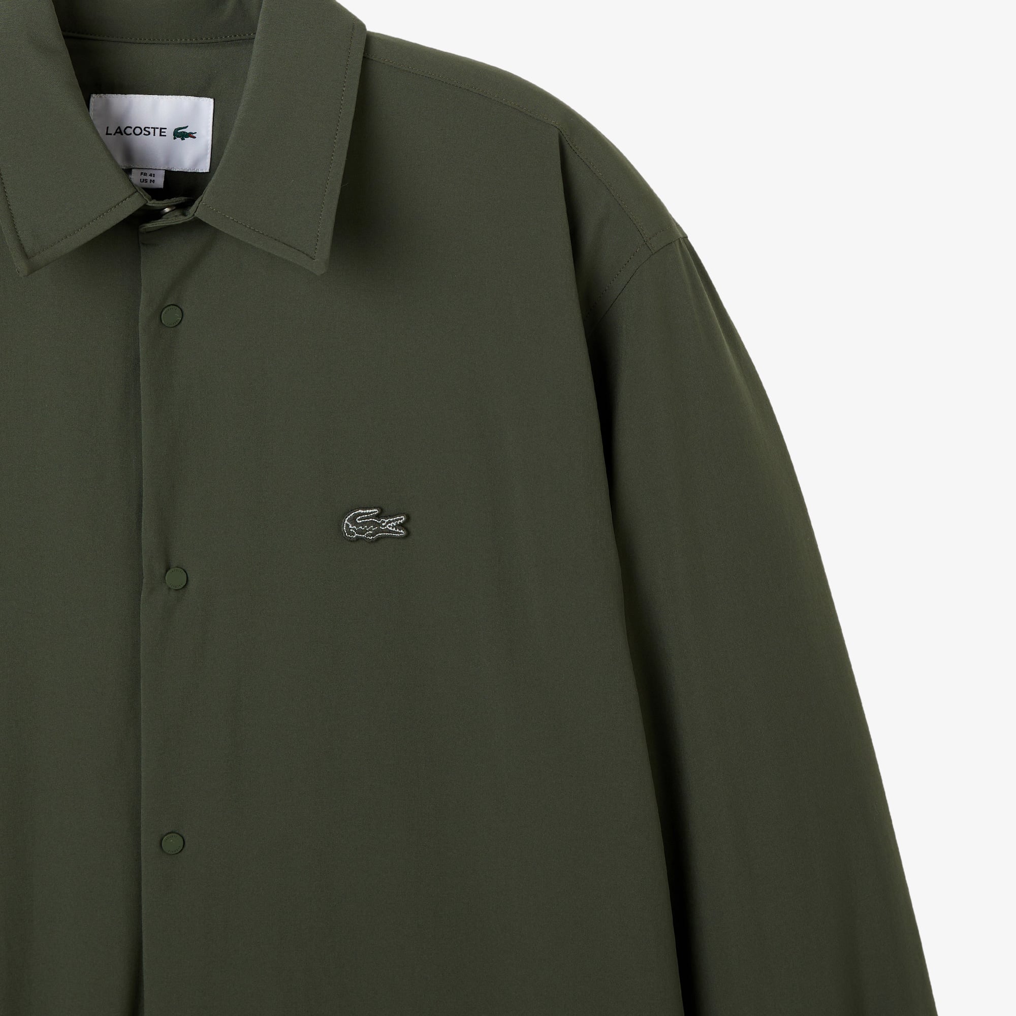 Lacoste Erkek Oversize Fit Haki Dış Gömlek görsel 5