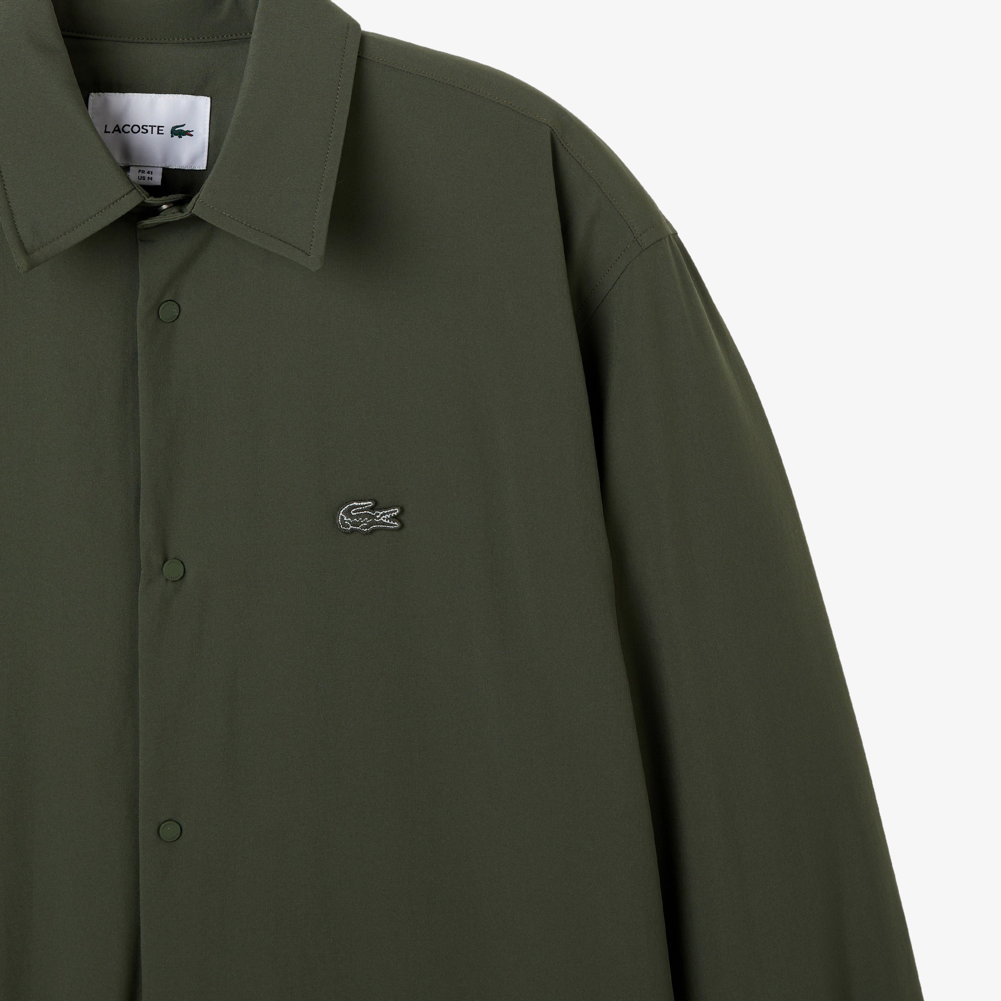 Erkek Oversize Fit Haki Dış Gömlek