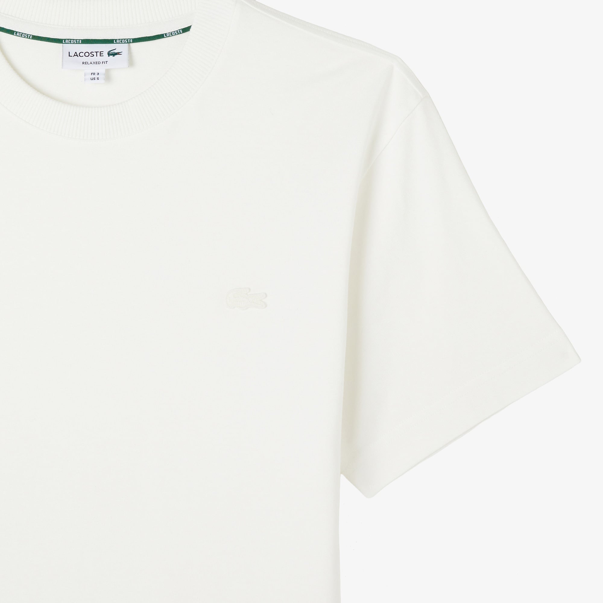 Erkek Relaxed Fit Bisiklet Yaka Beyaz T-Shirt