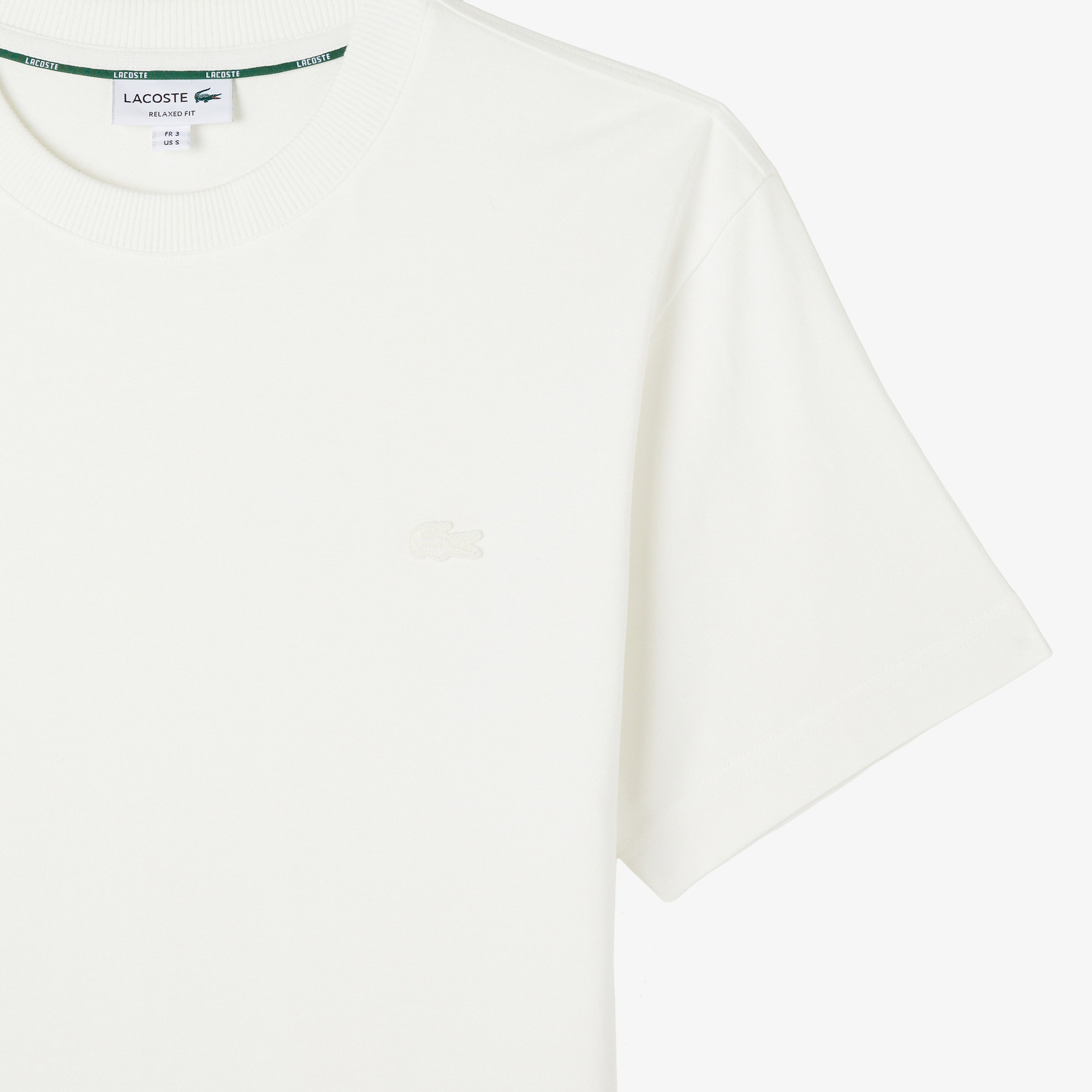 Erkek Relaxed Fit Bisiklet Yaka Beyaz T-Shirt Erkek Relaxed Fit Bisiklet Yaka Beyaz T-Shirt