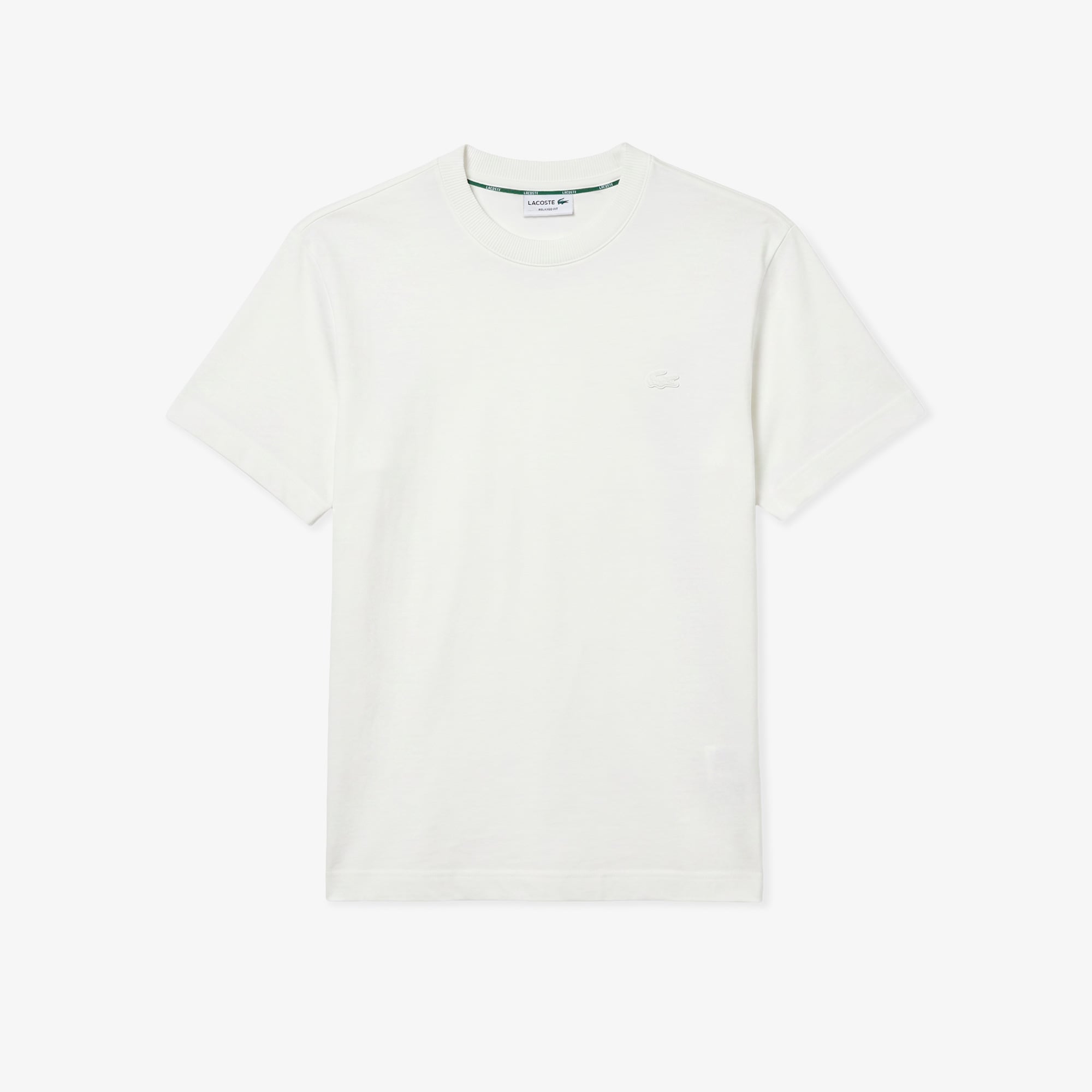 Lacoste Erkek Relaxed Fit Bisiklet Yaka Beyaz T-Shirt görsel 3