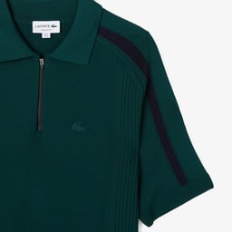 Erkek Classic Fit Kısa Kollu Polo Yaka Koyu Yeşil Triko Yeşil