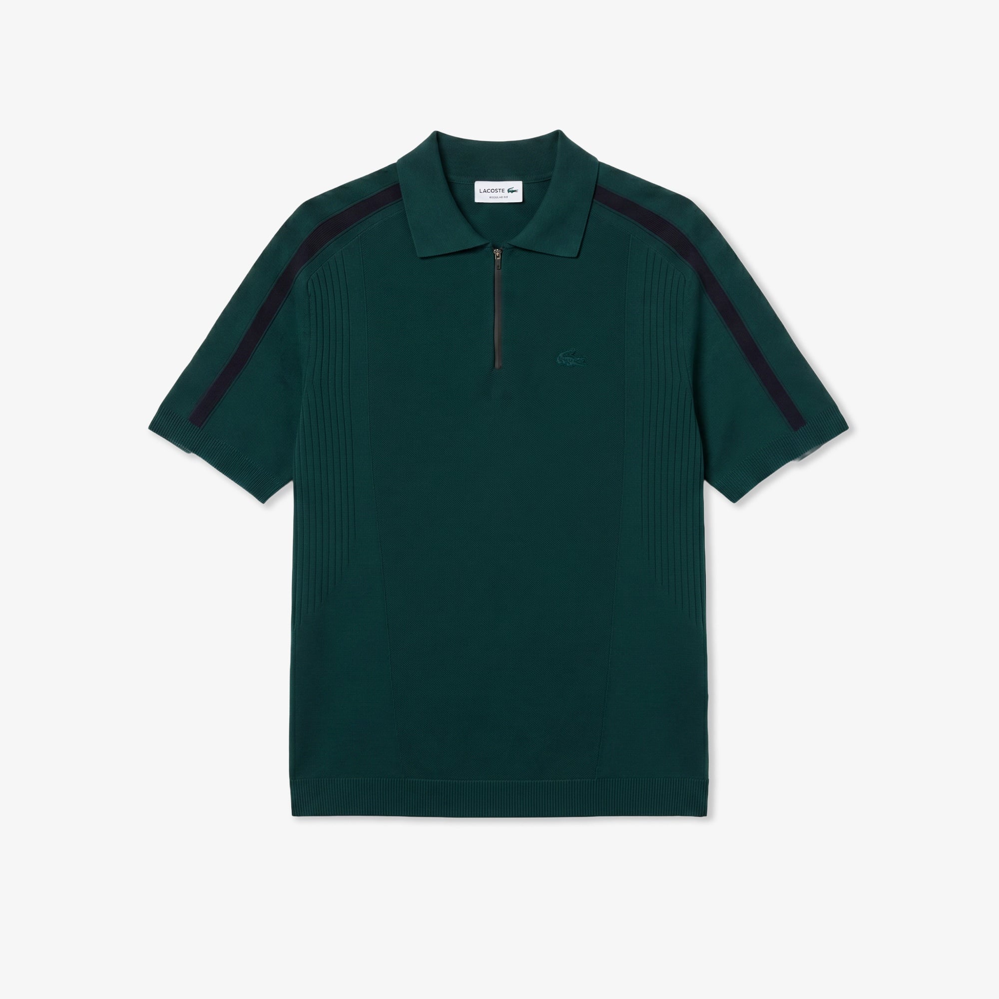 Erkek Classic Fit Kısa Kollu Polo Yaka Koyu Yeşil Triko