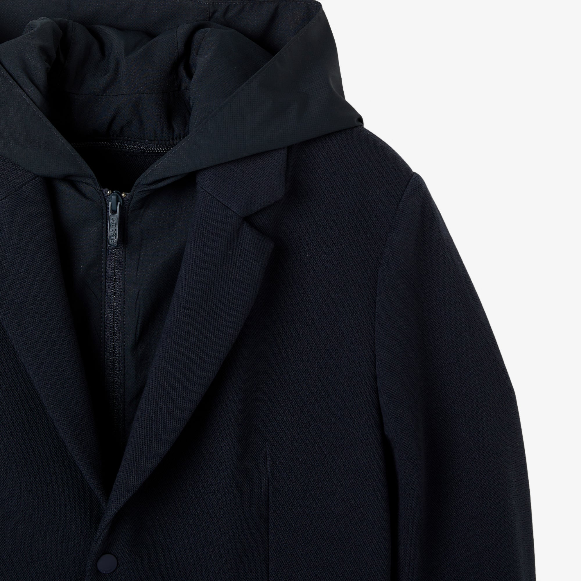 Lacoste Erkek Kapüşonlu Koyu Gri Blazer görsel 4