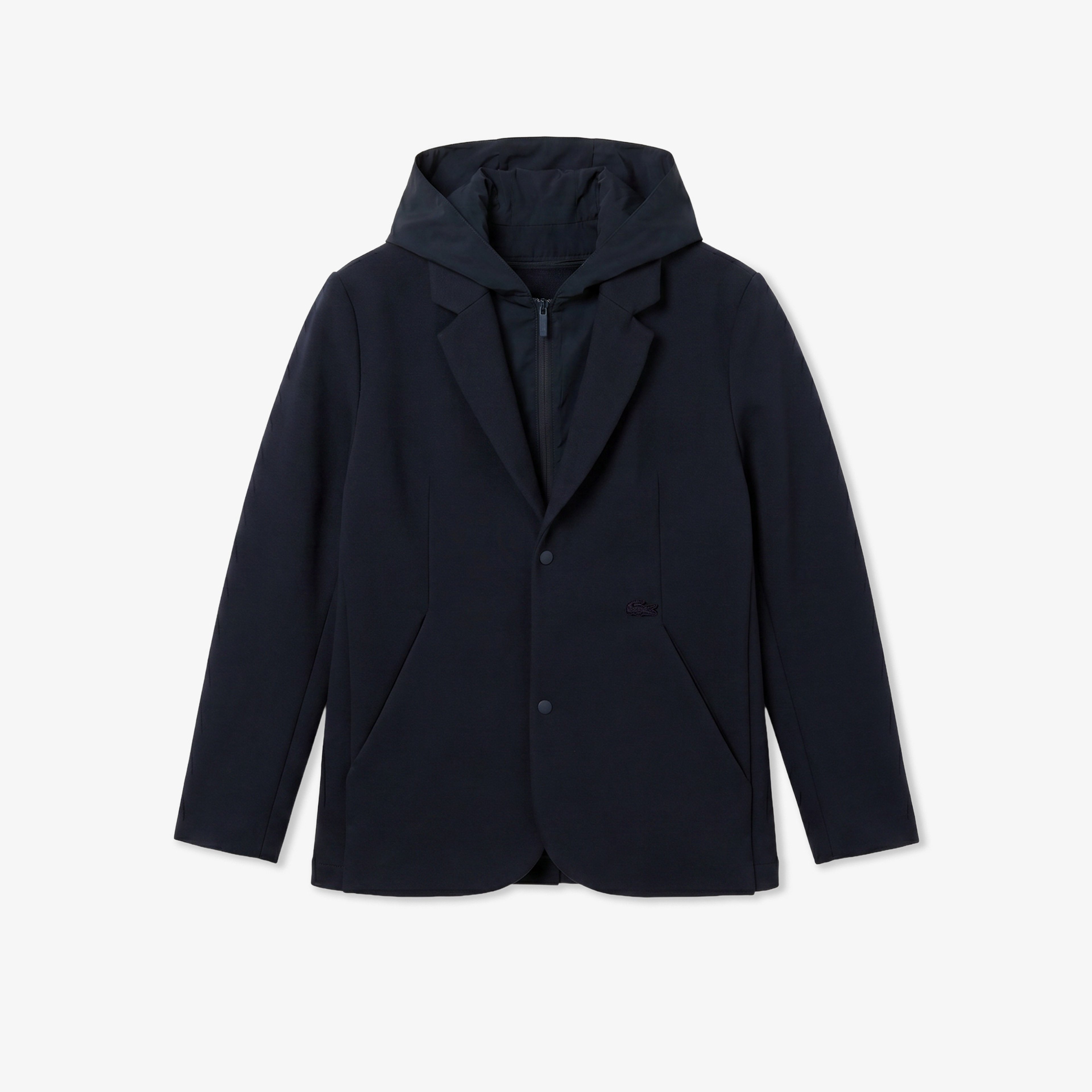 Erkek Kapüşonlu Koyu Gri Blazer Erkek Kapüşonlu Koyu Gri Blazer