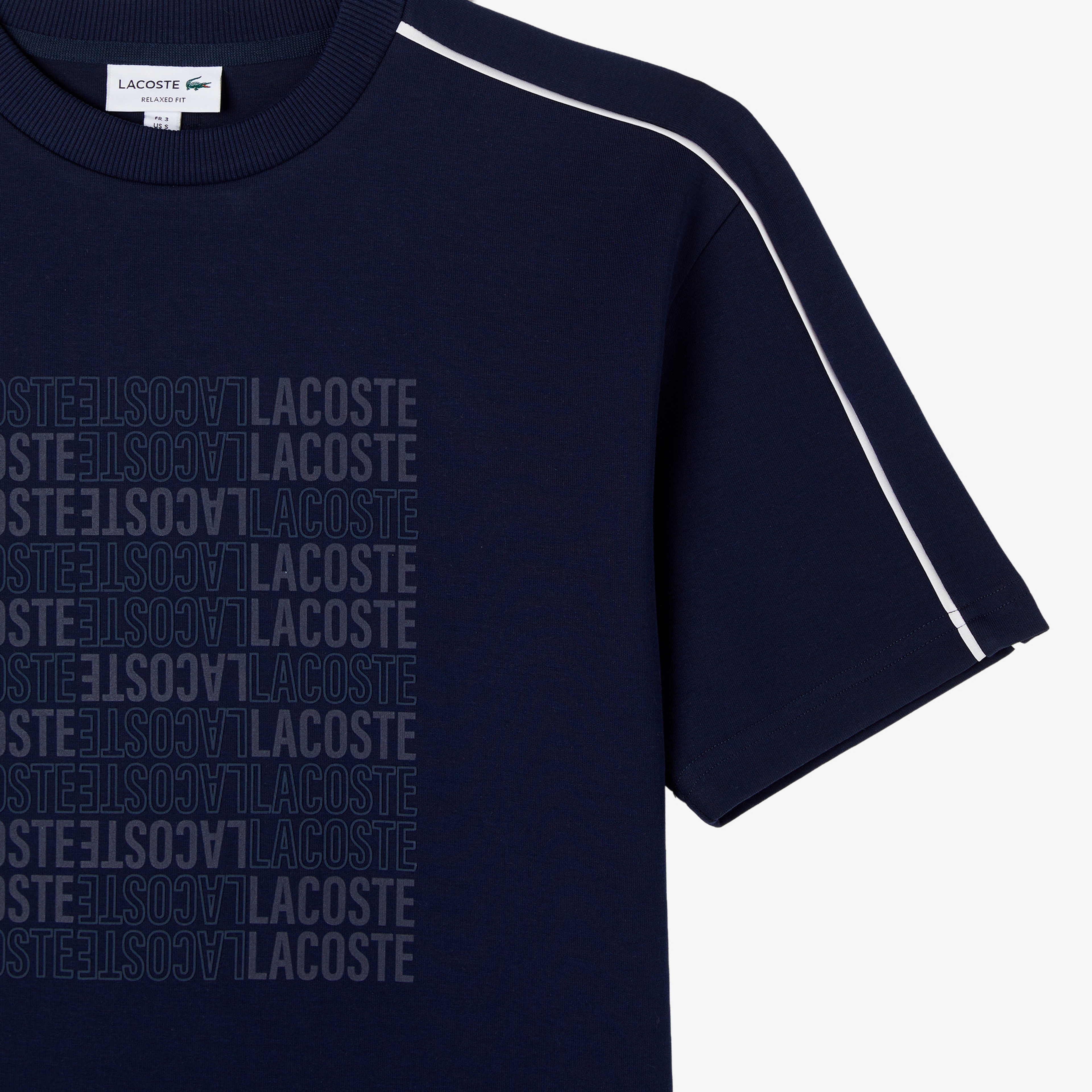 Erkek Relaxed Fit Bisiklet Yaka Baskılı Lacivert T-Shirt Erkek Relaxed Fit Bisiklet Yaka Baskılı Lacivert T-Shirt