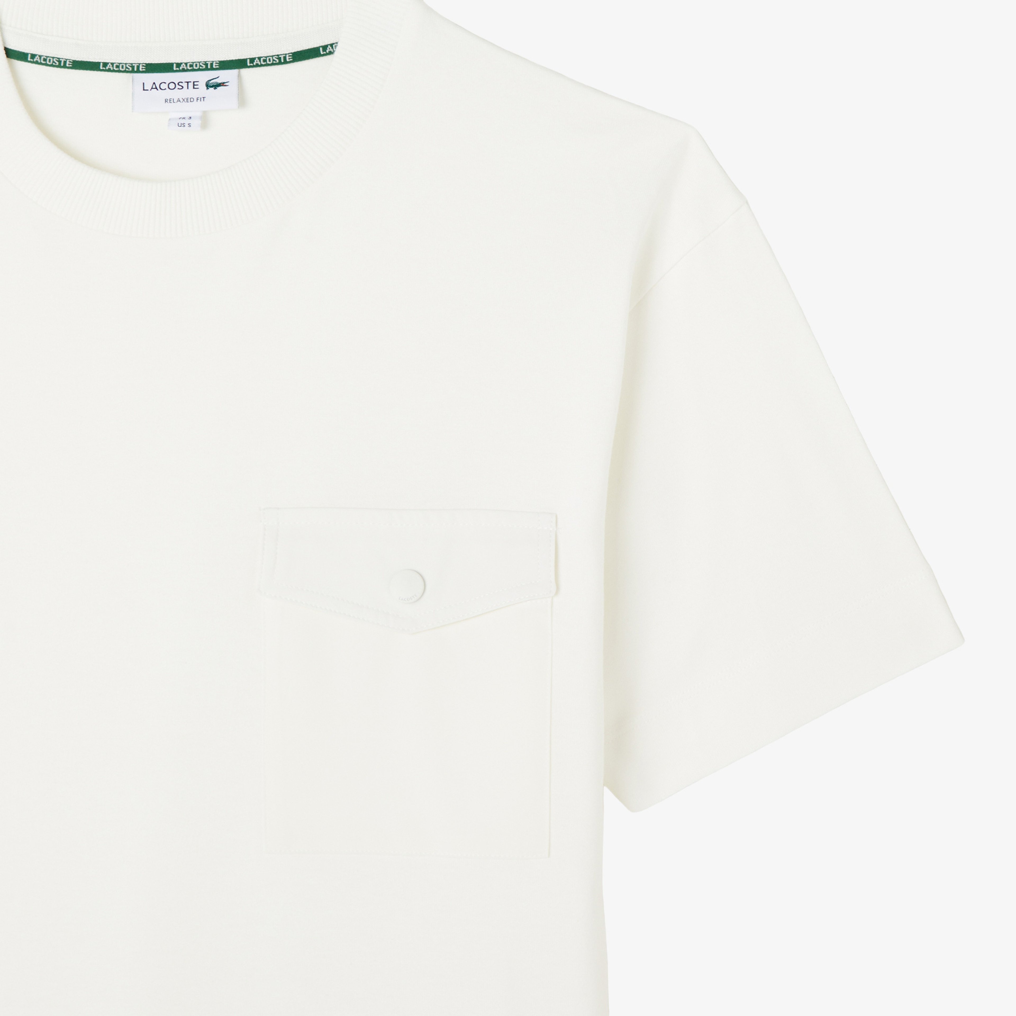 Erkek Relaxed Fit Bisiklet Yaka Krem T-Shirt Erkek Relaxed Fit Bisiklet Yaka Krem T-Shirt