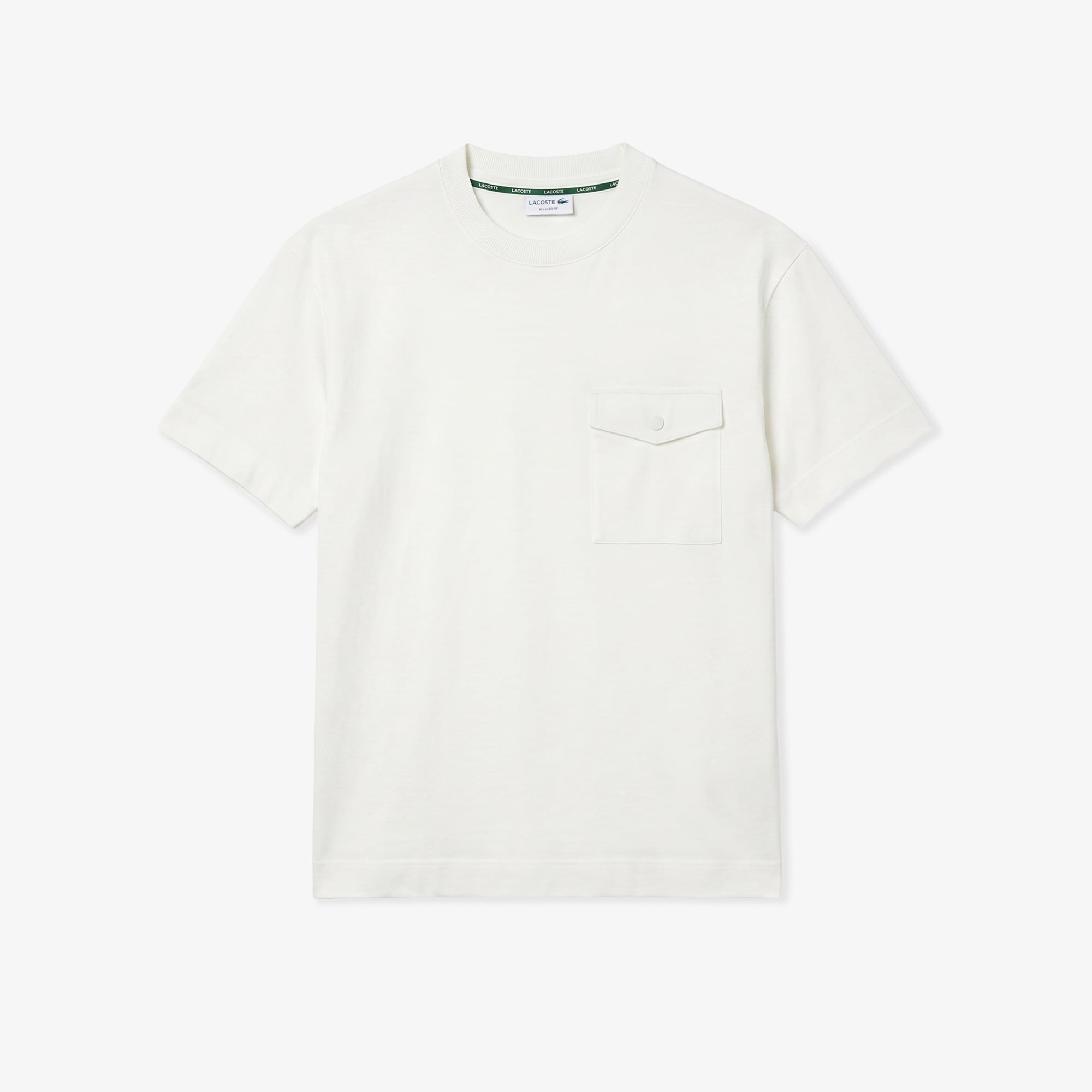 Erkek Relaxed Fit Bisiklet Yaka Krem T-Shirt