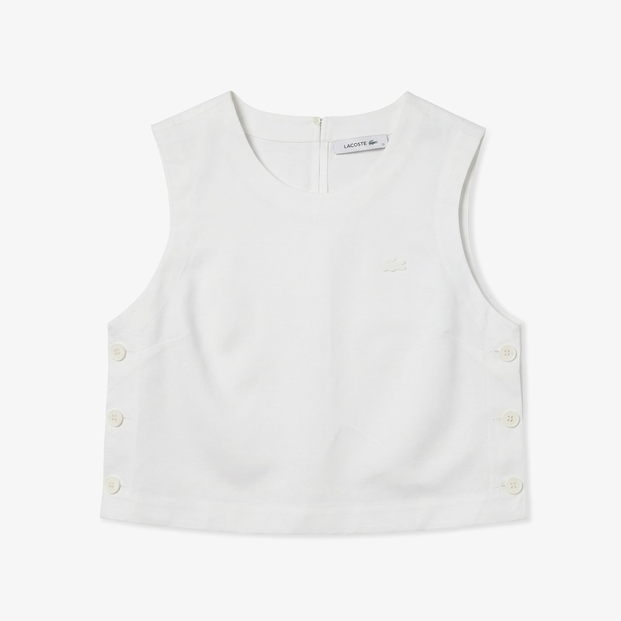 Kadın Slim Fit Kolsuz Beyaz Bluz