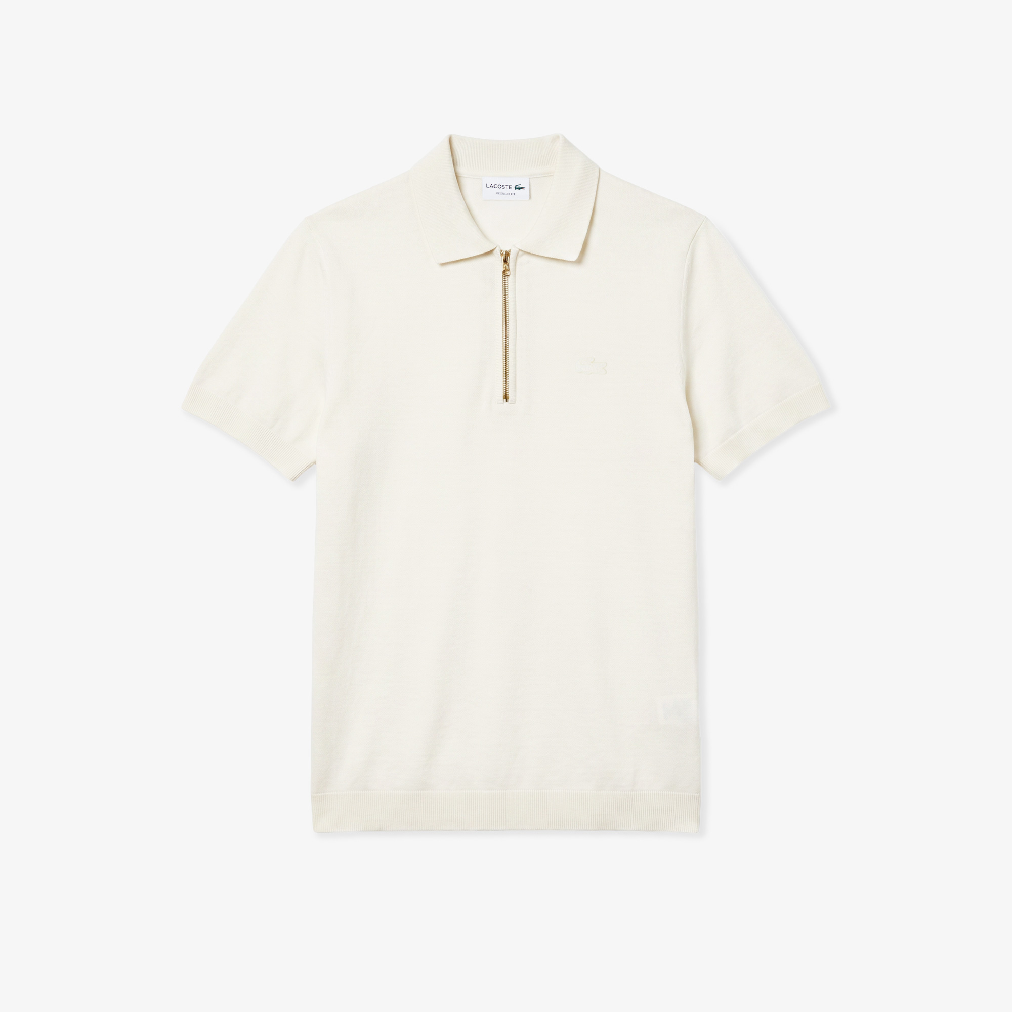 Lacoste Erkek Classic Fit Kısa Kollu Polo Yaka Krem Triko görsel 3