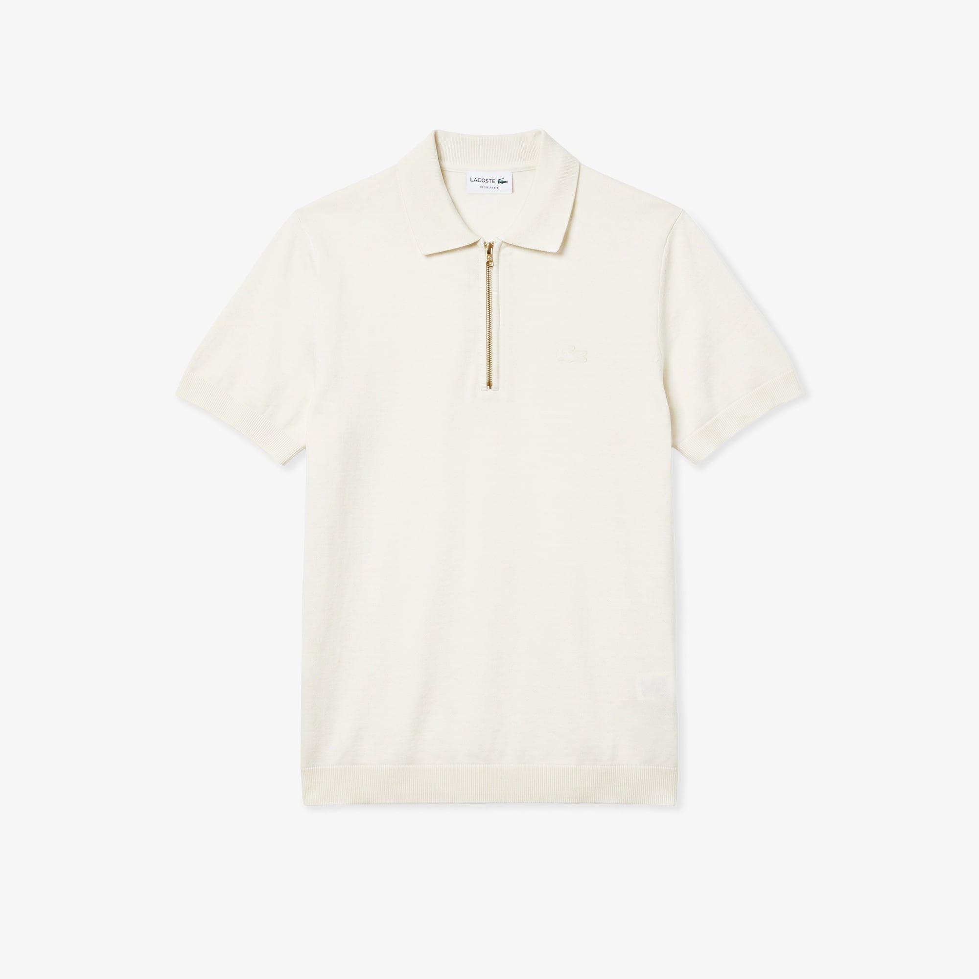 Erkek Classic Fit Kısa Kollu Polo Yaka Krem Triko