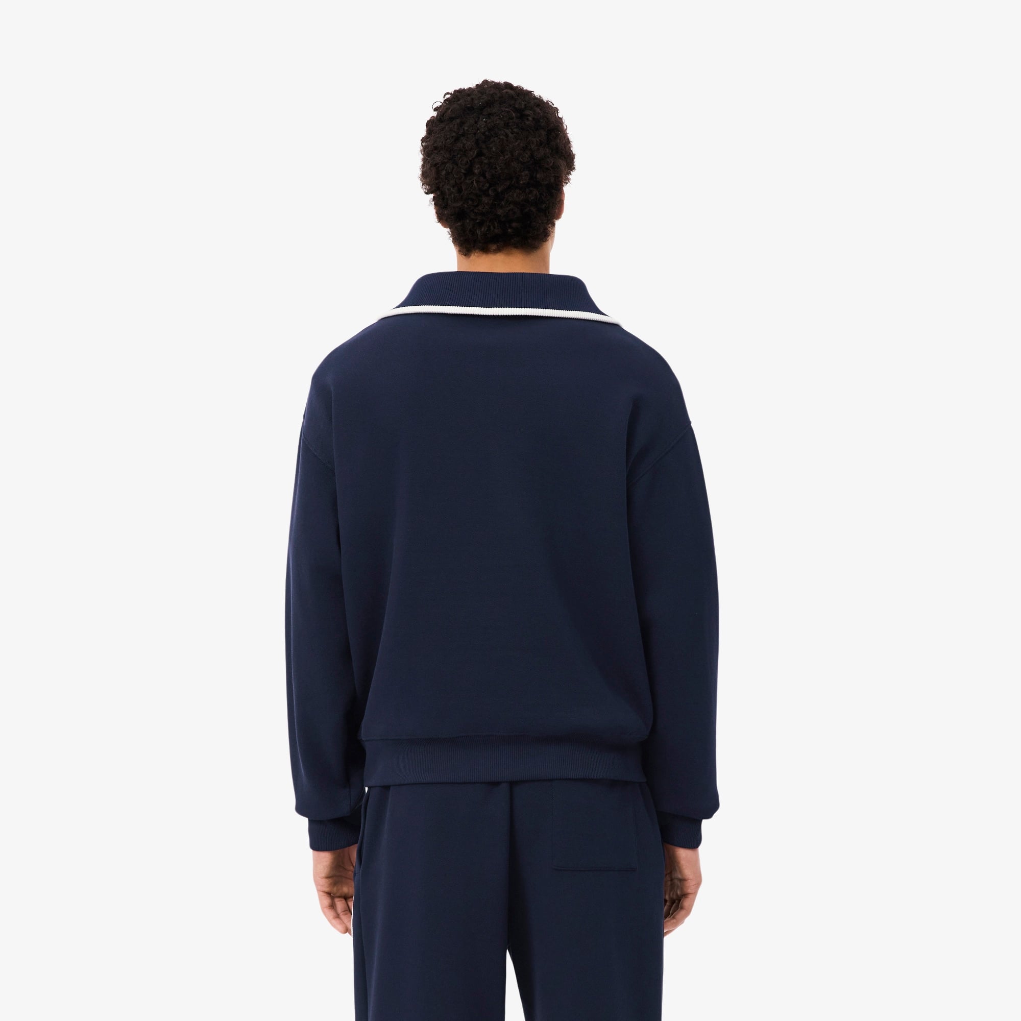 Erkek Loose Fit Yarım Fermuarlı Lacivert Sweatshirt