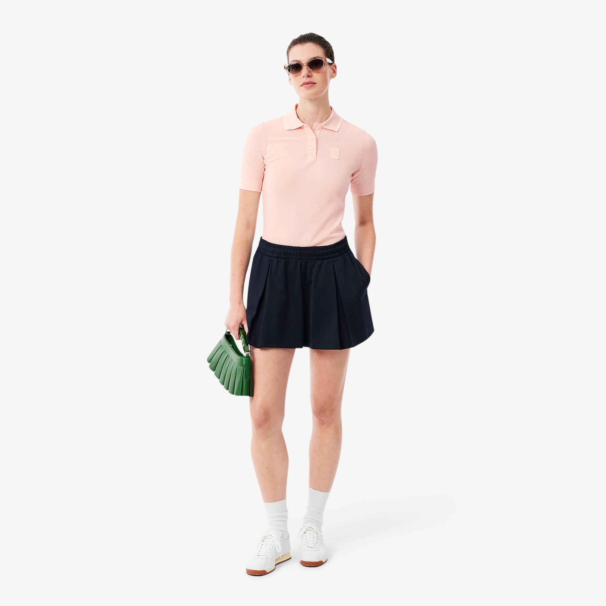 Kadın Slim Fit Pembe Polo