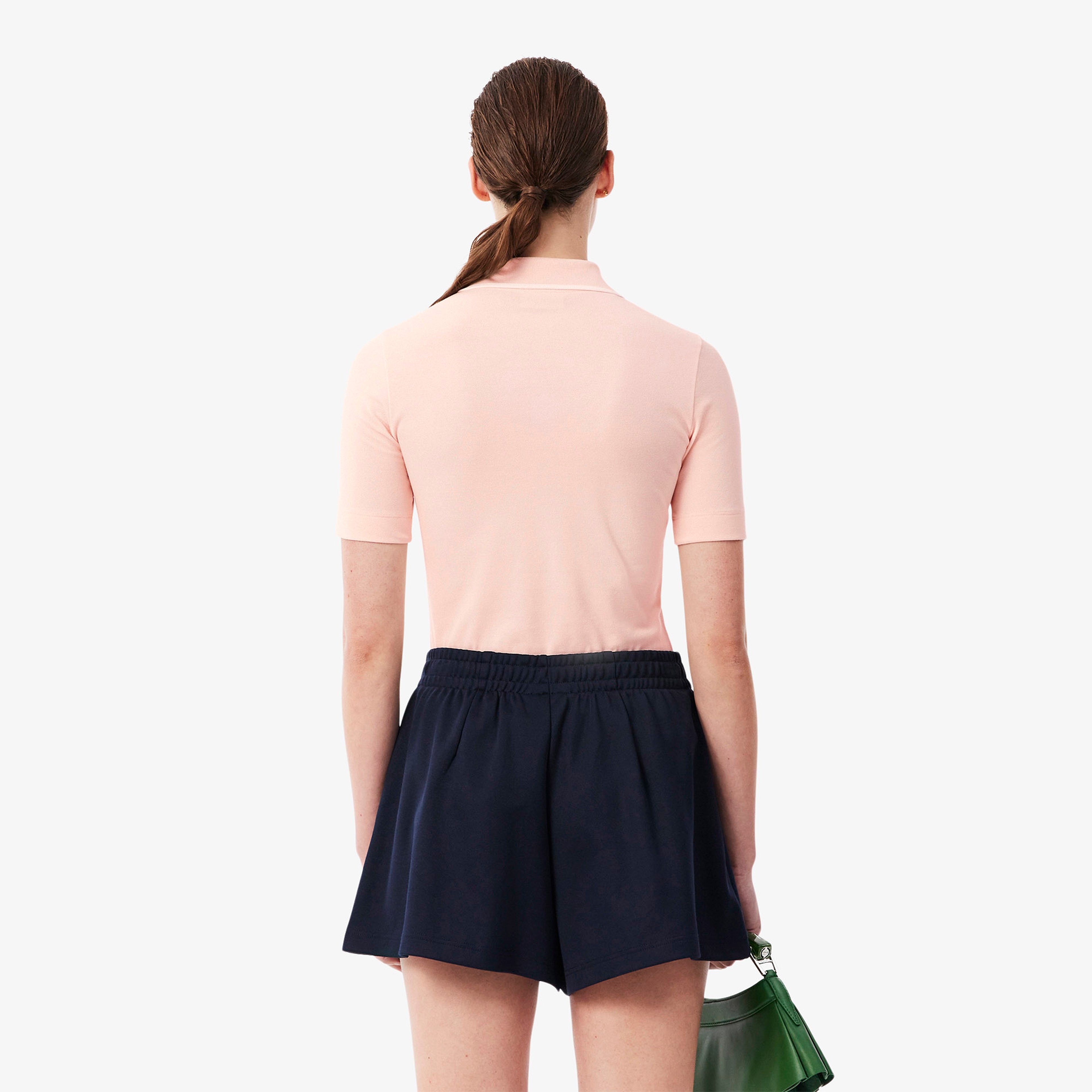 Kadın Slim Fit Pembe Polo