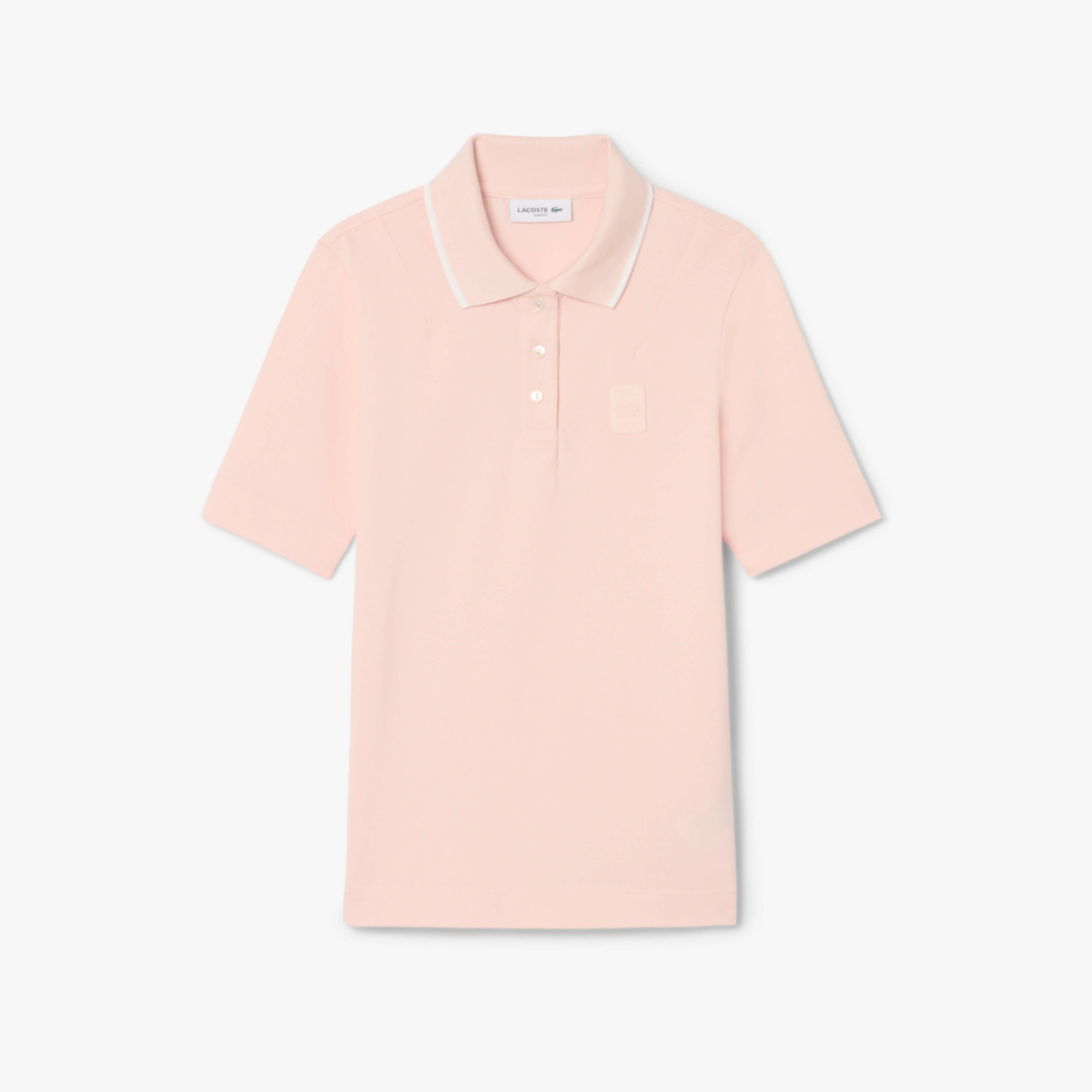 Kadın Slim Fit Pembe Polo
