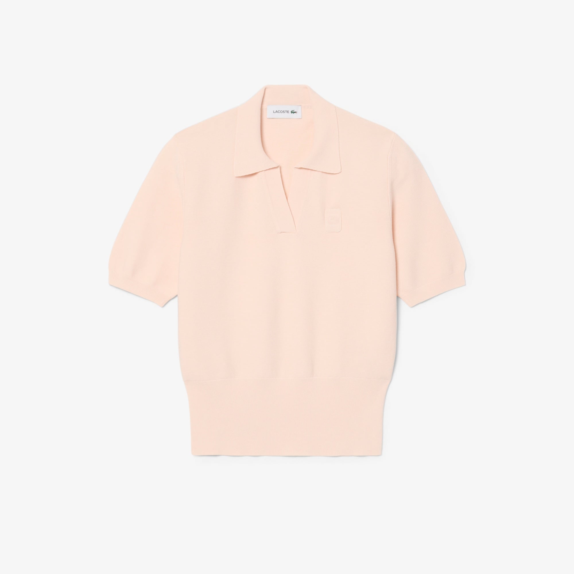 Kadın Regular Fit Kısa Kollu Polo Yaka Pembe Triko
