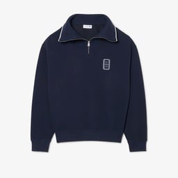 Erkek Loose Fit Yarım Fermuarlı Lacivert Sweatshirt Lacivert