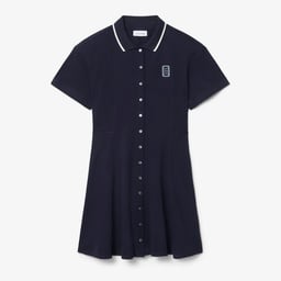 Kadın Flare Fit Kısa Kollu Polo Yaka Lacivert Elbise Lacivert