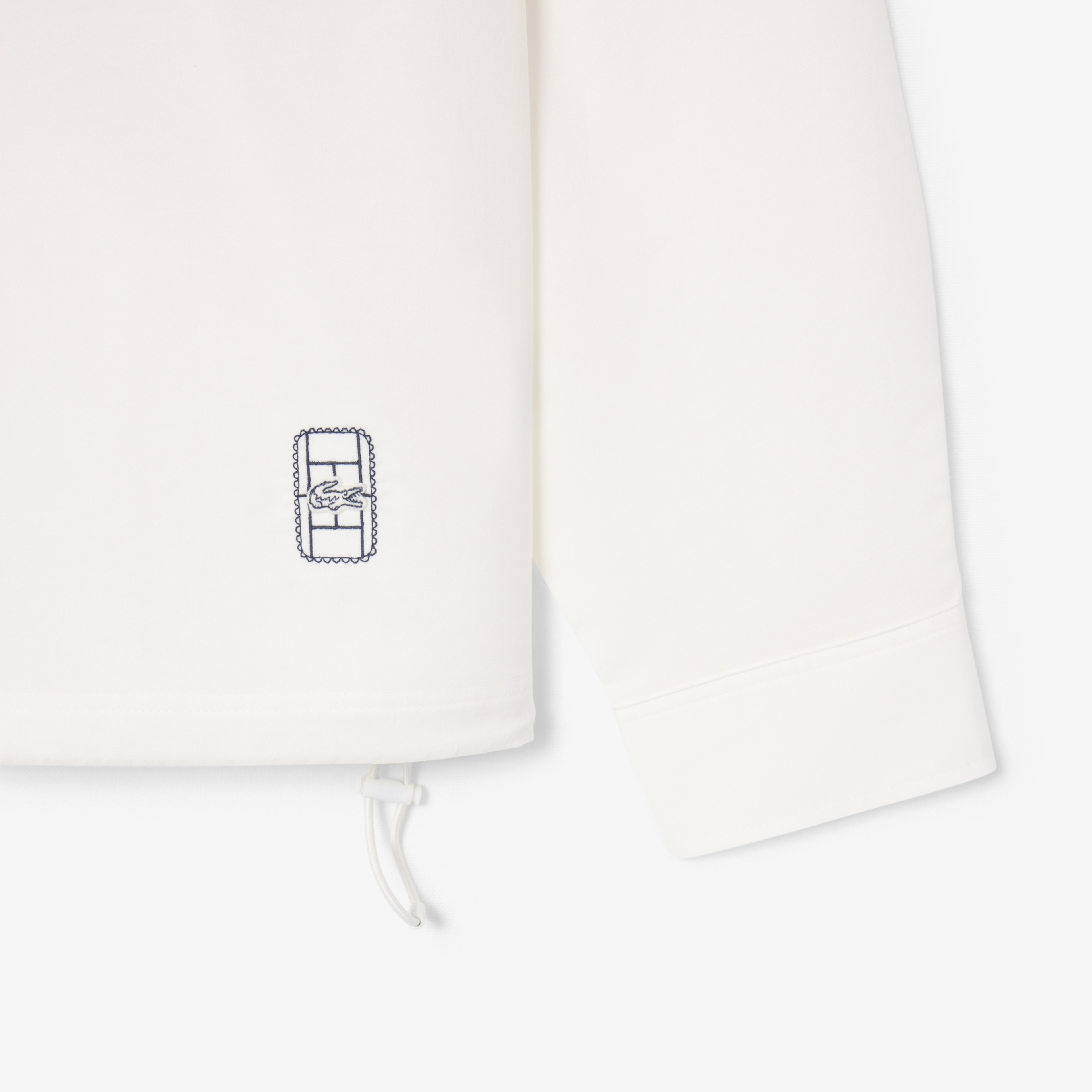 Kadın Oversize Fit Kapüşonlu Beyaz Yağmurluk