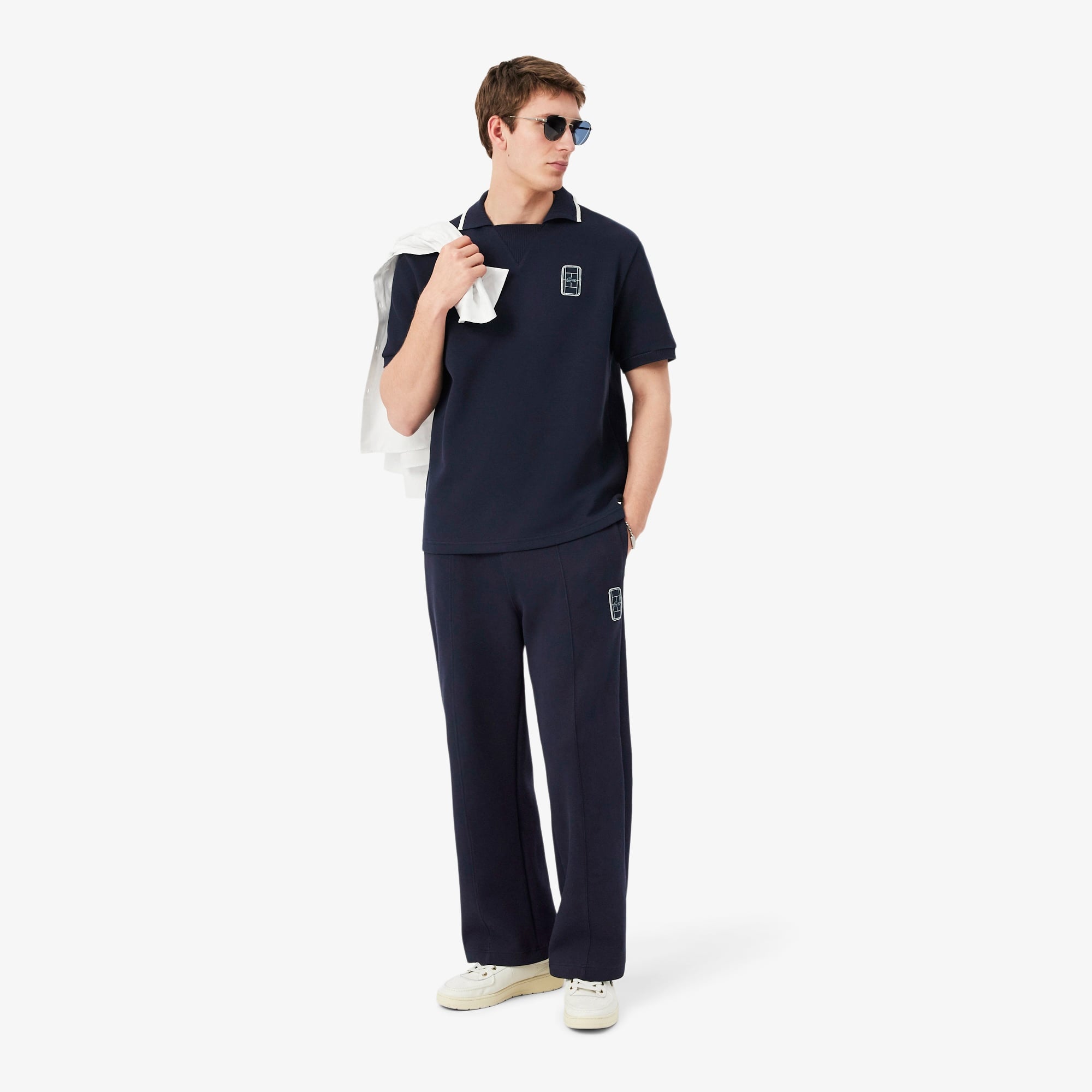 Erkek Loose Fit Lacivert Polo