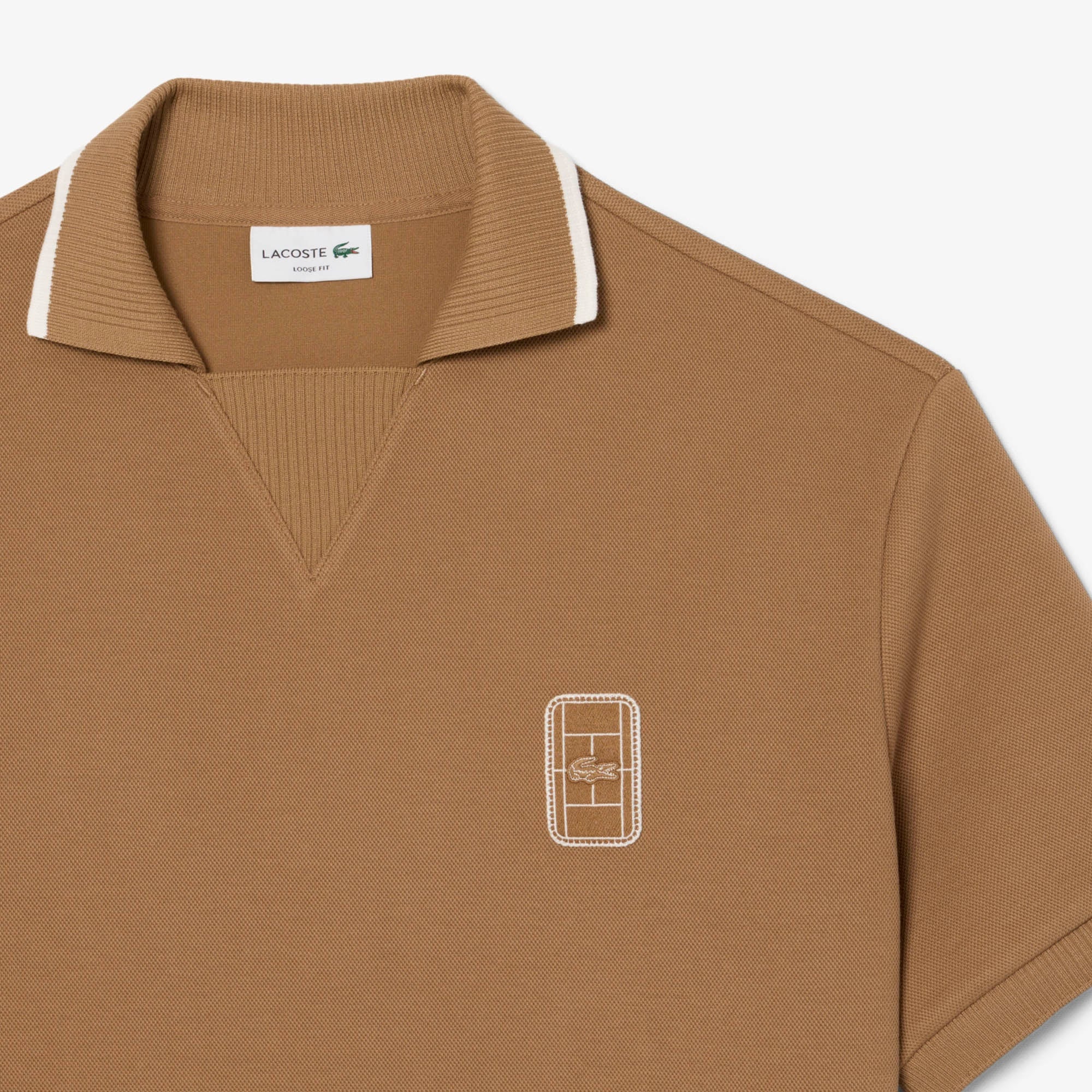 Erkek Loose Fit Kahverengi Polo
