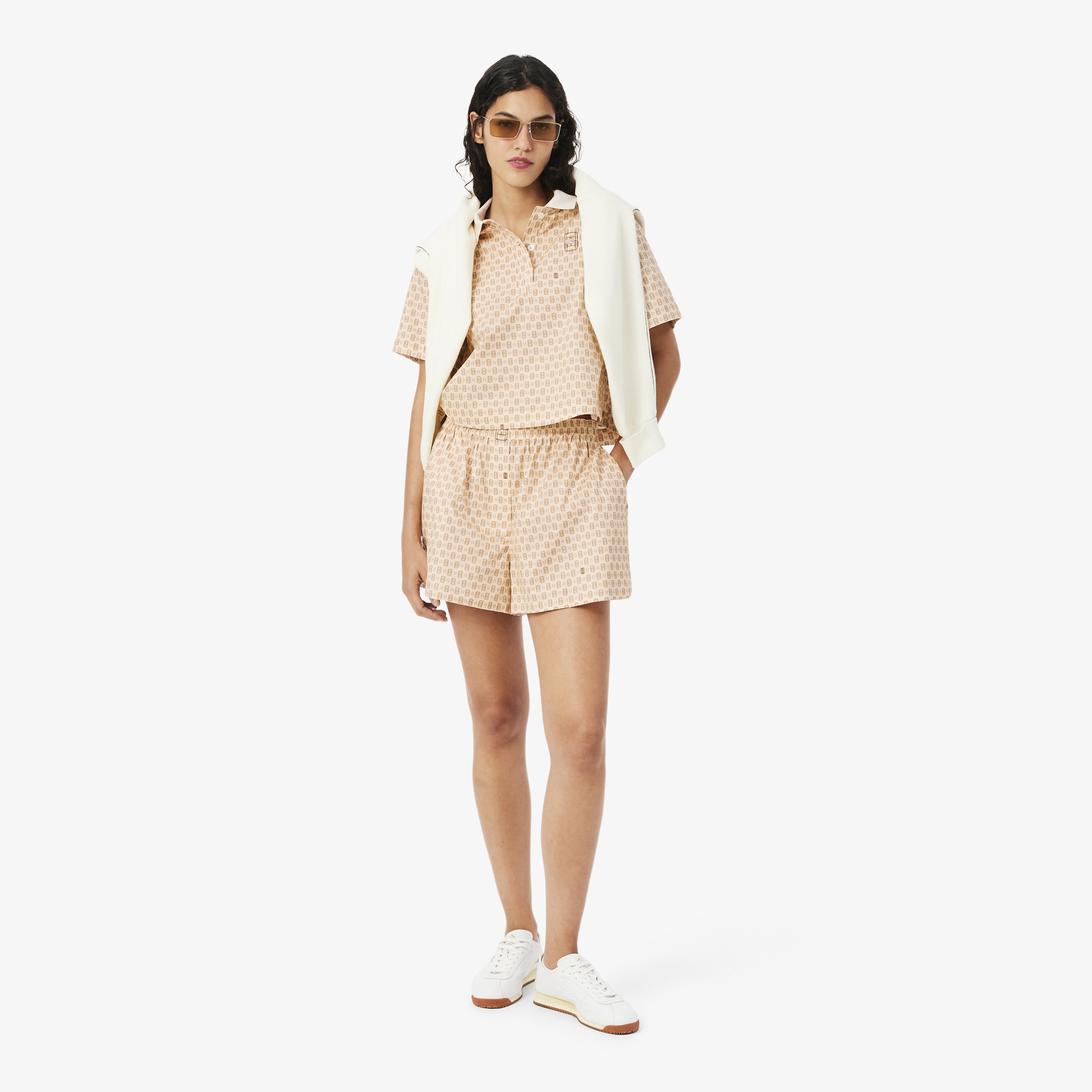 Kadın Oversize Fit Desenli Pembe Şort Kadın Oversize Fit Desenli Pembe Şort