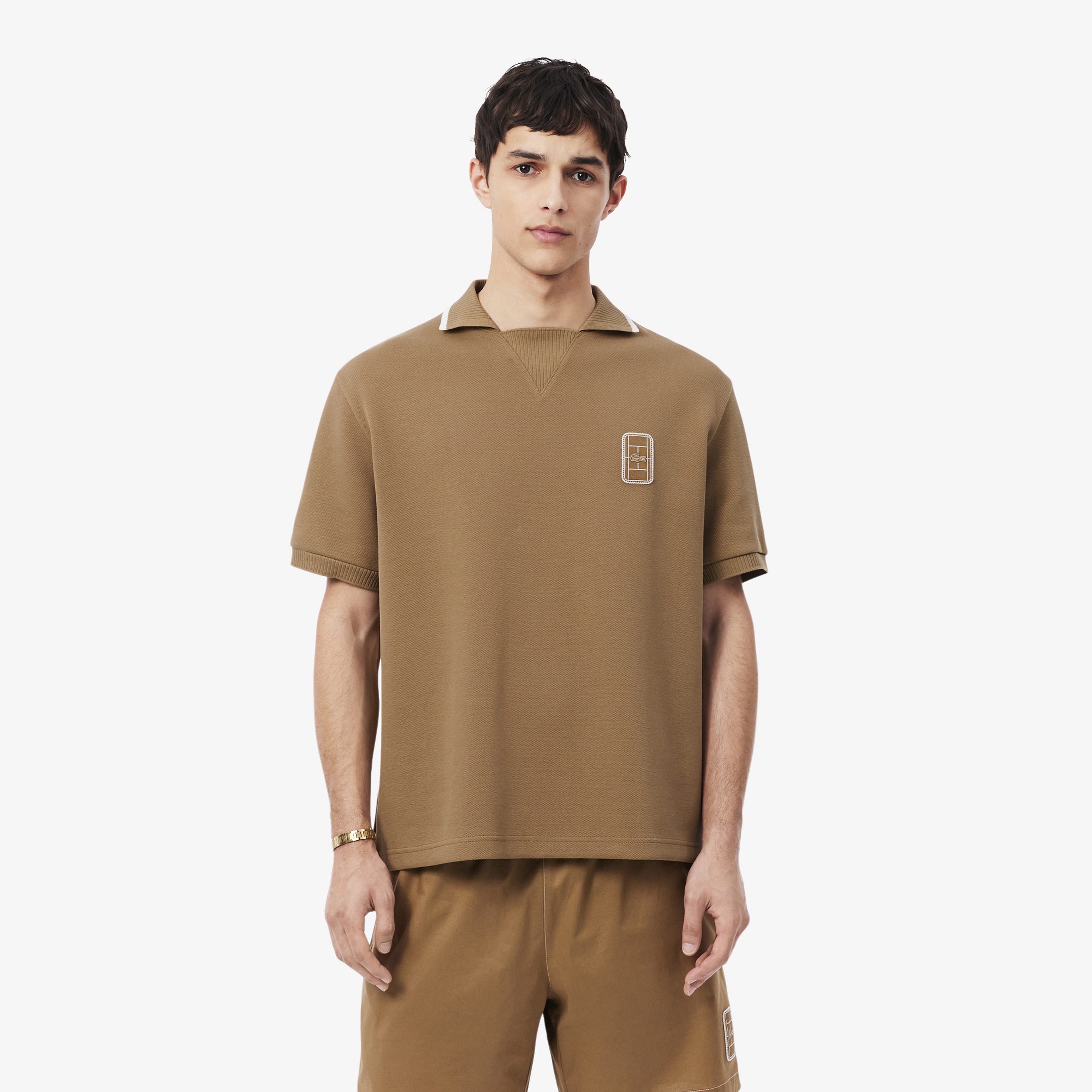 Erkek Loose Fit Kahverengi Polo Erkek Loose Fit Kahverengi Polo