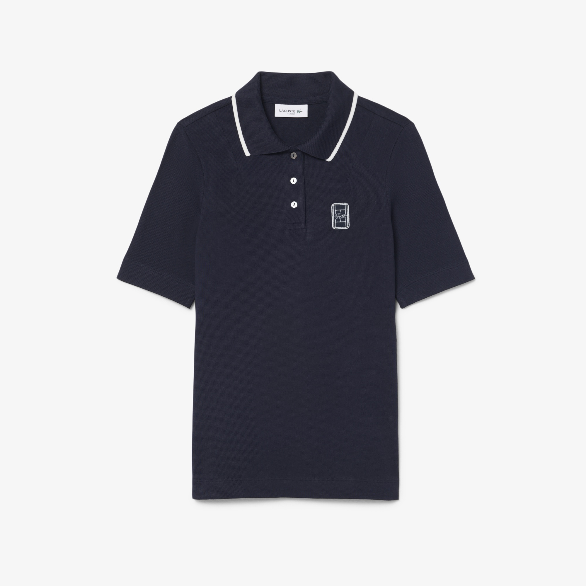 Kadın Slim Fit Lacivert Polo