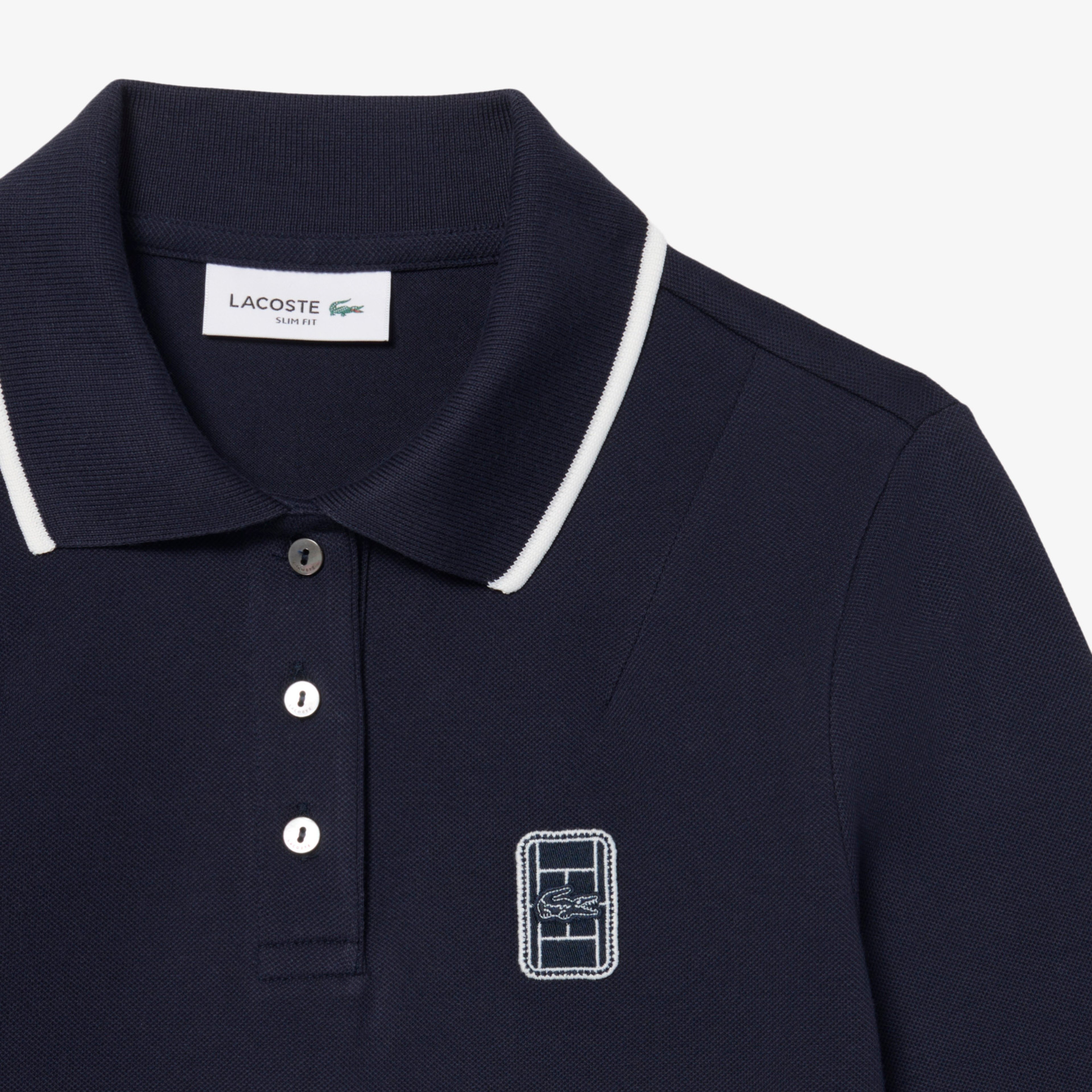 Kadın Slim Fit Lacivert Polo