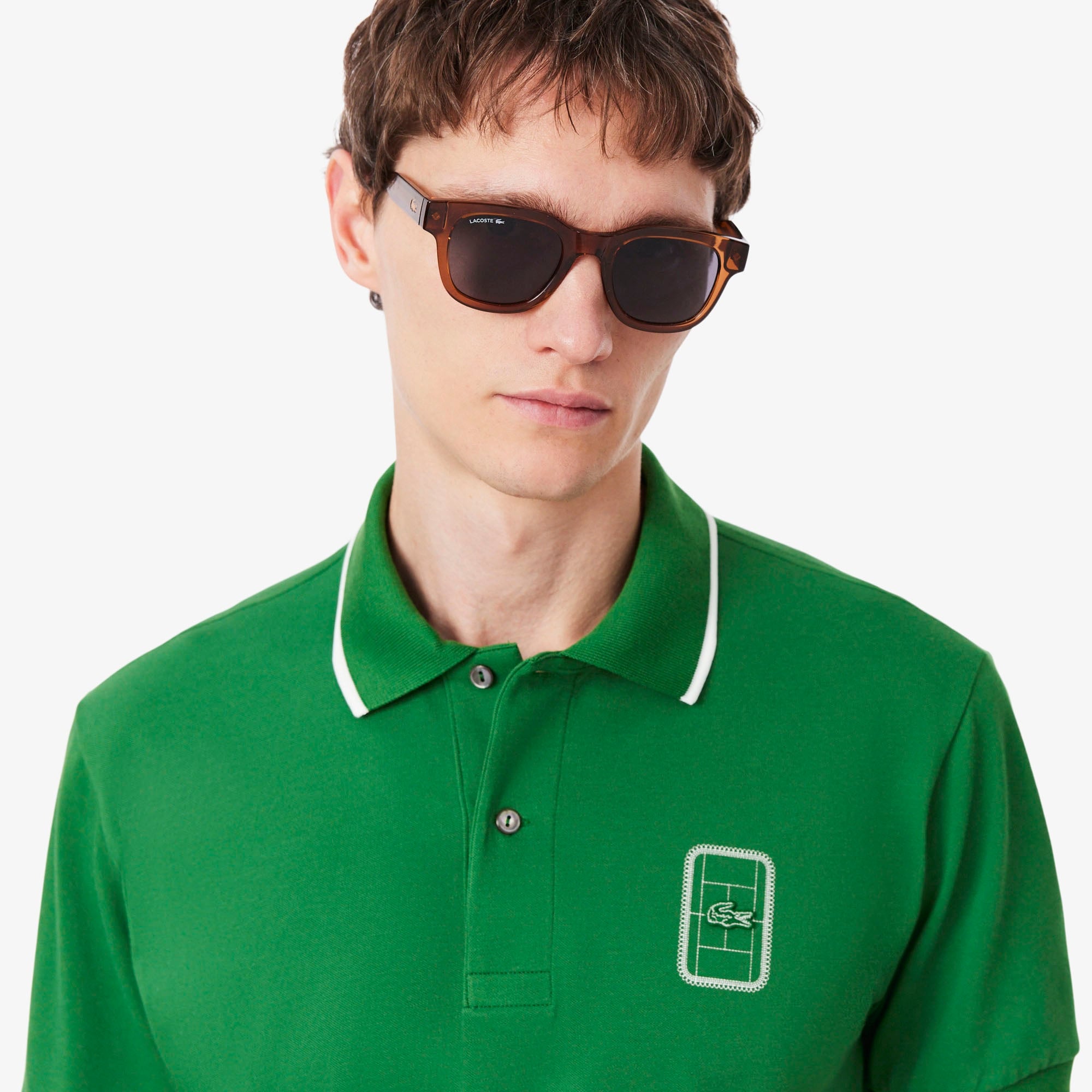 Erkek Classic Fit Yeşil Polo
