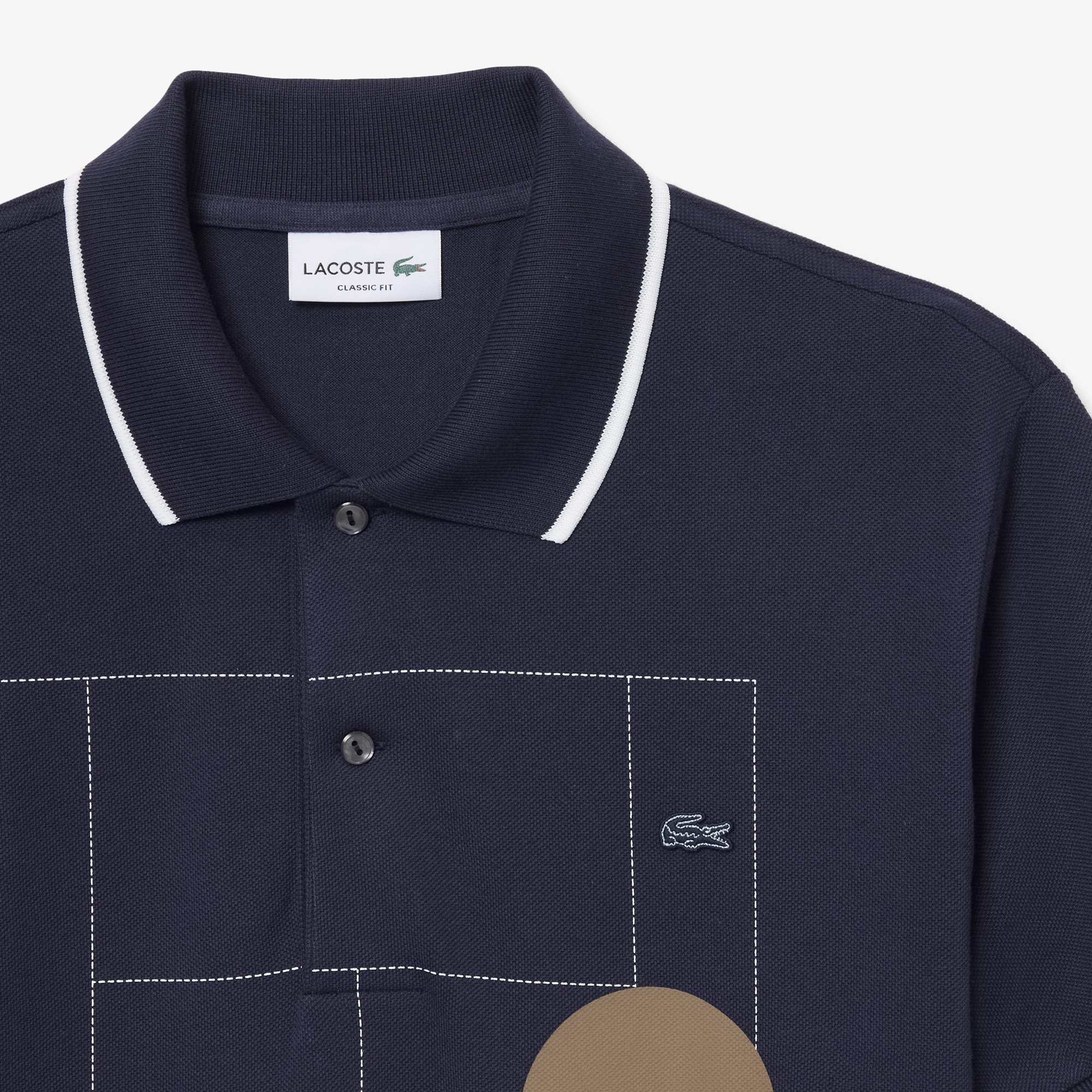 Erkek Classic Fit Baskılı Lacivert Polo
