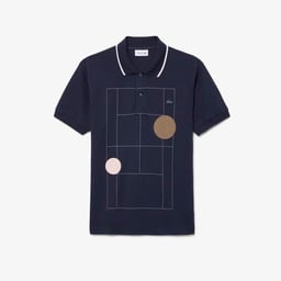 Erkek Classic Fit Baskılı Lacivert Polo Lacivert