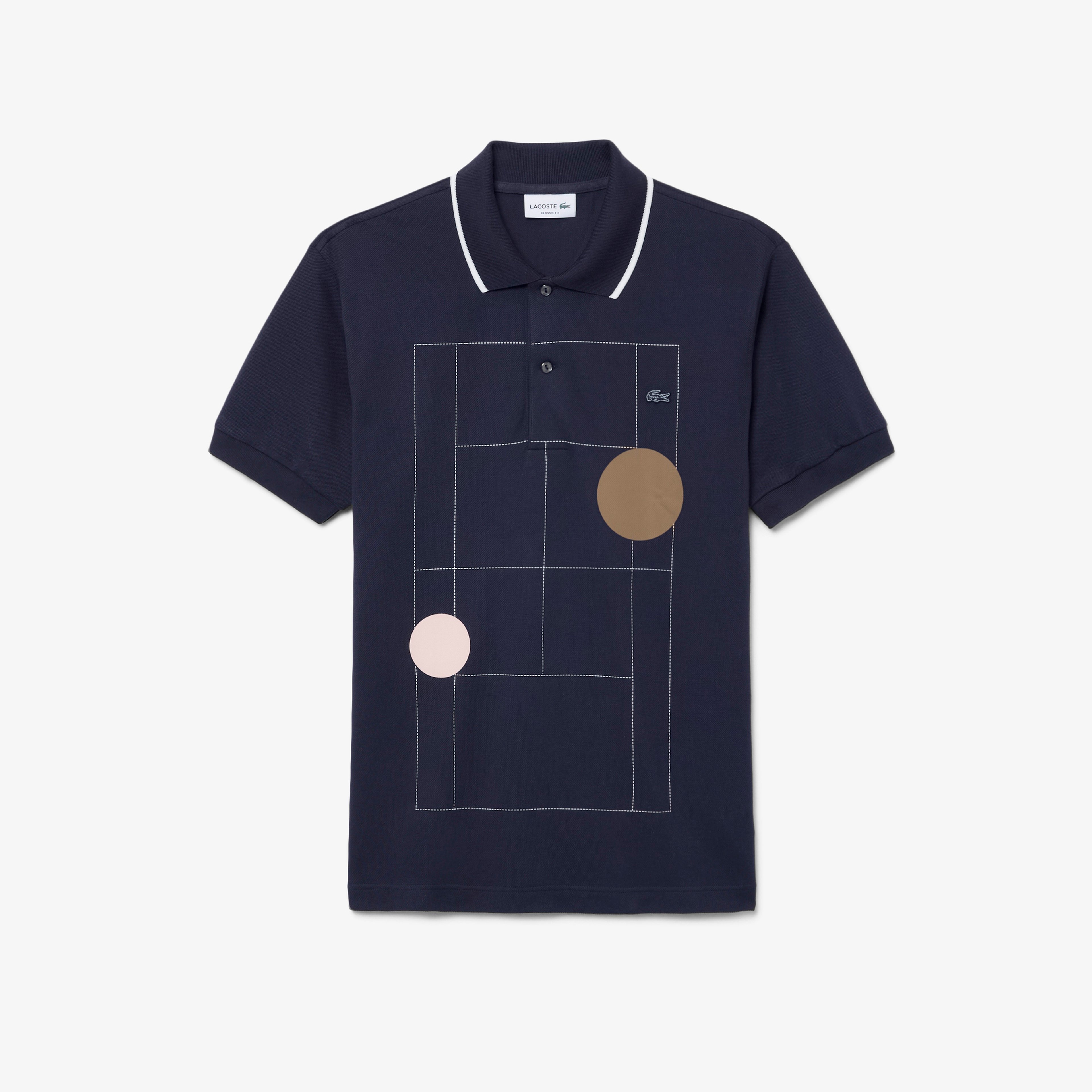 Erkek Classic Fit Baskılı Lacivert Polo Erkek Classic Fit Baskılı Lacivert Polo
