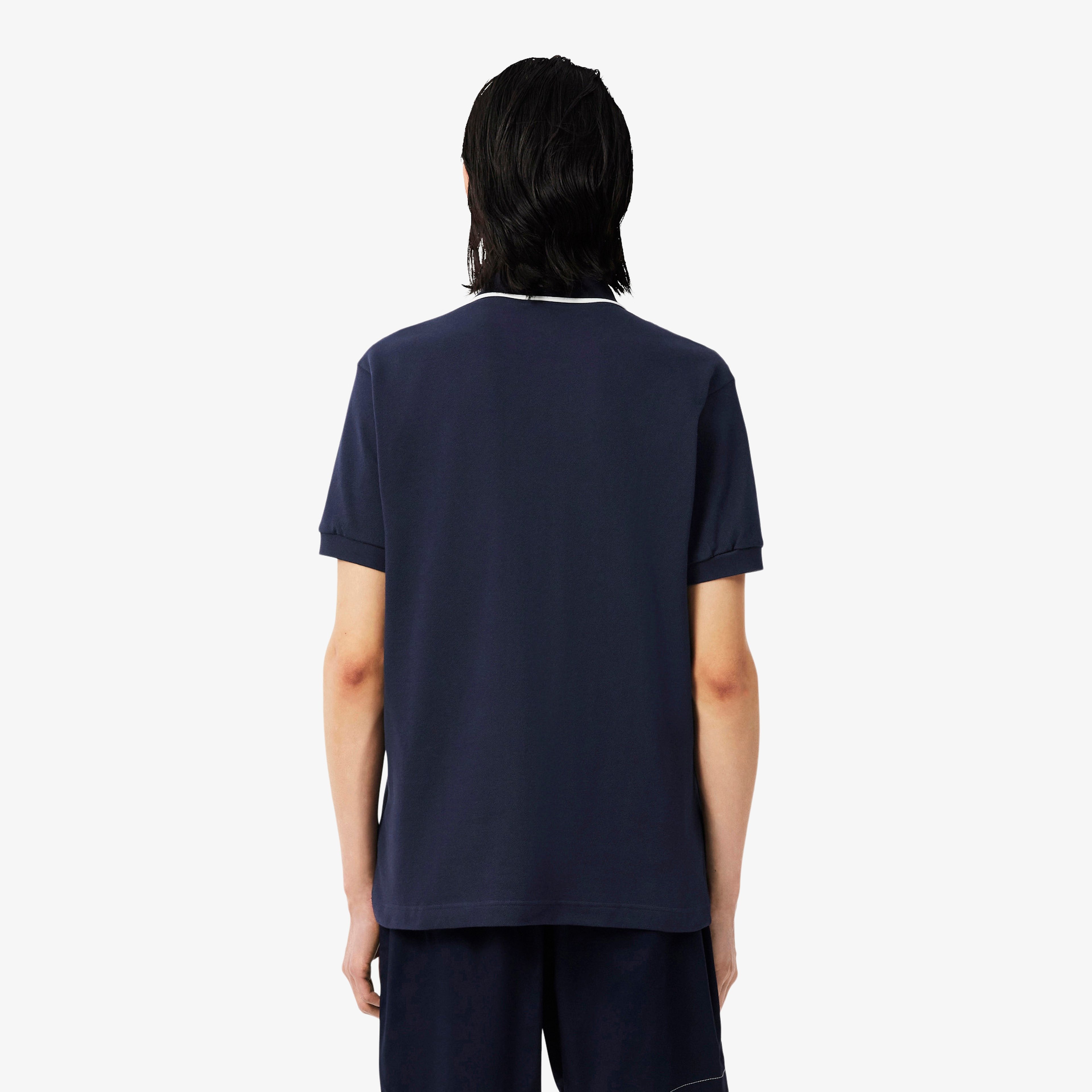 Erkek Classic Fit Baskılı Lacivert Polo Erkek Classic Fit Baskılı Lacivert Polo