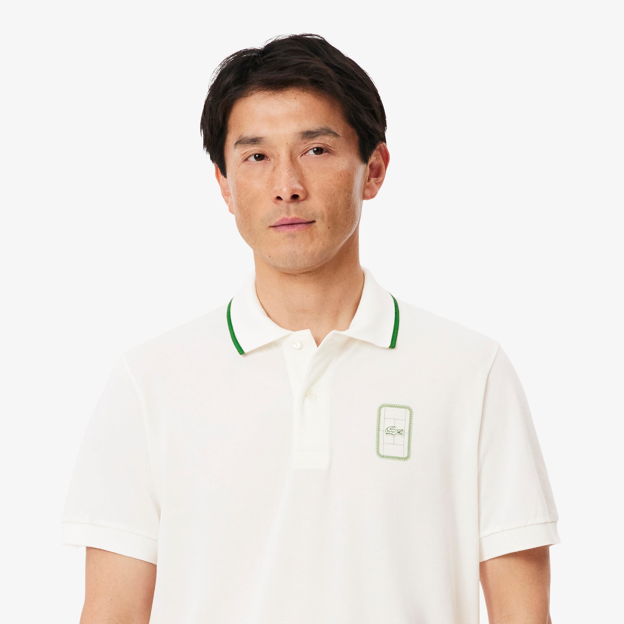 Erkek Classic Fit Beyaz Polo